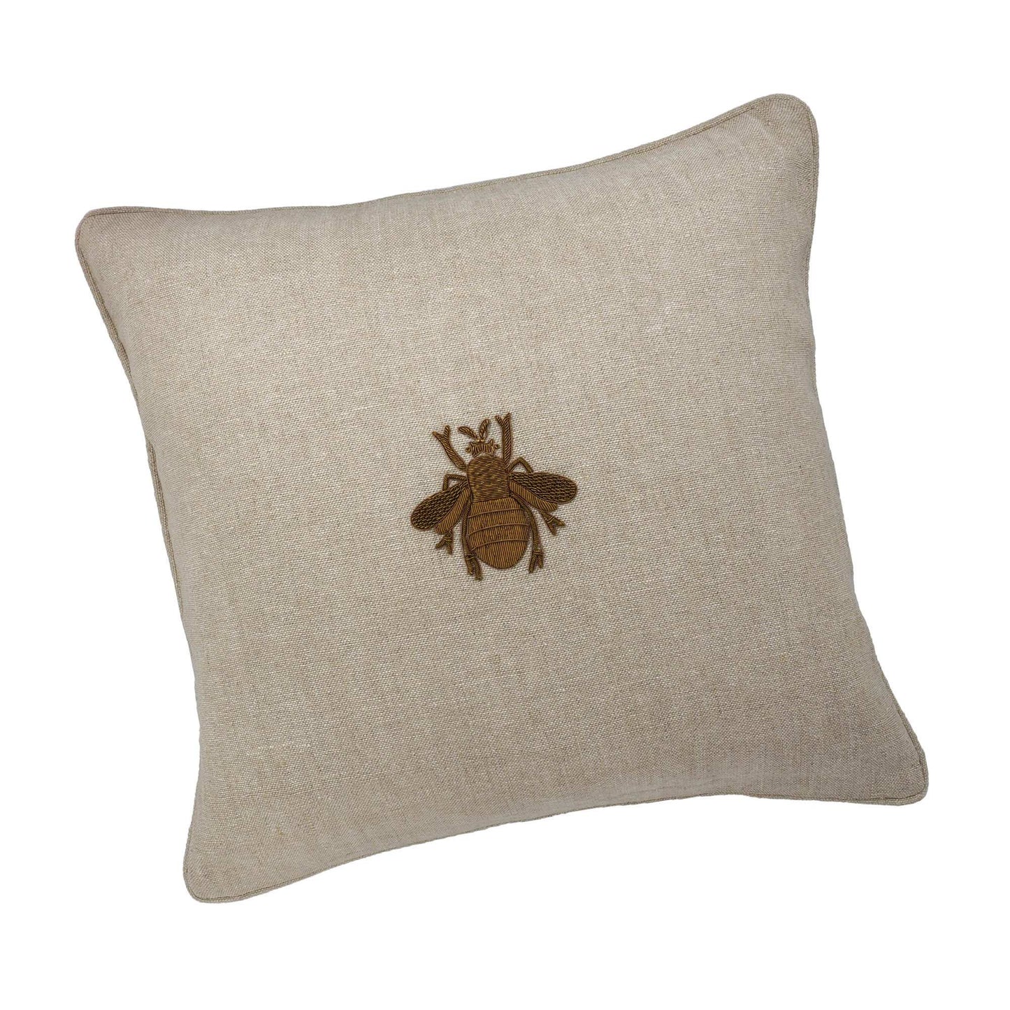 Bee Linen Throw Pillow Cover 19 X 19