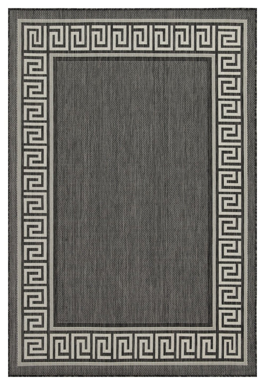 Sunshine GC_HAR2002 Anthracite 5 ft. 3 in. x 7 ft. 3 in. Indoor/Outdoor Area Rug