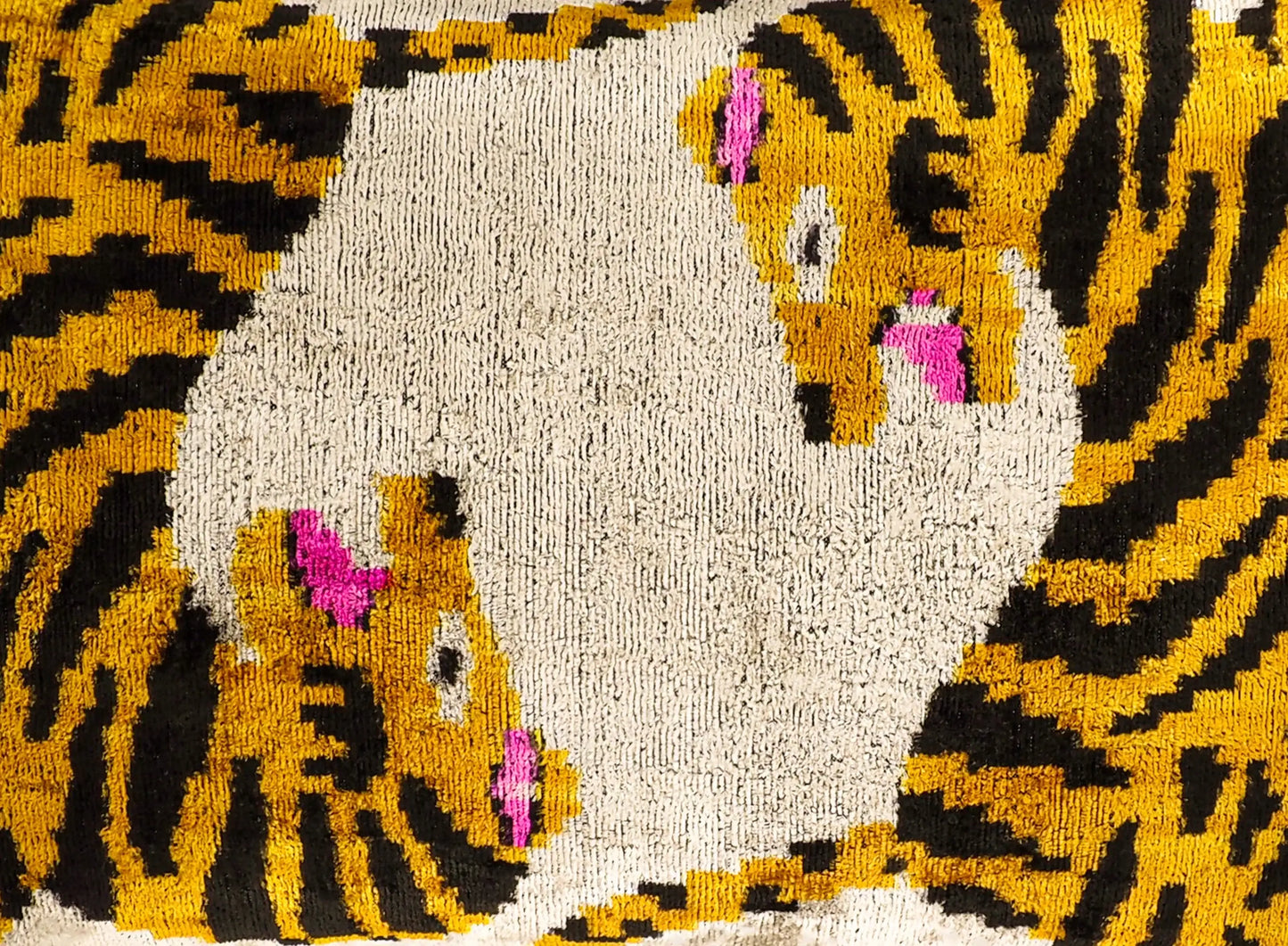 Bengali Silk Velvet Ikat Throw Pillow Cover 16 X 24