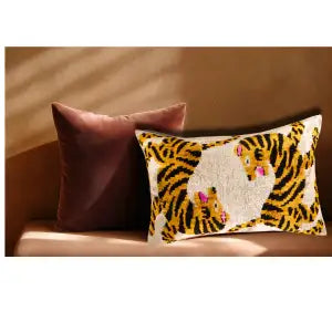 Bengali Silk Velvet Ikat Throw Pillow Cover 16 X 24