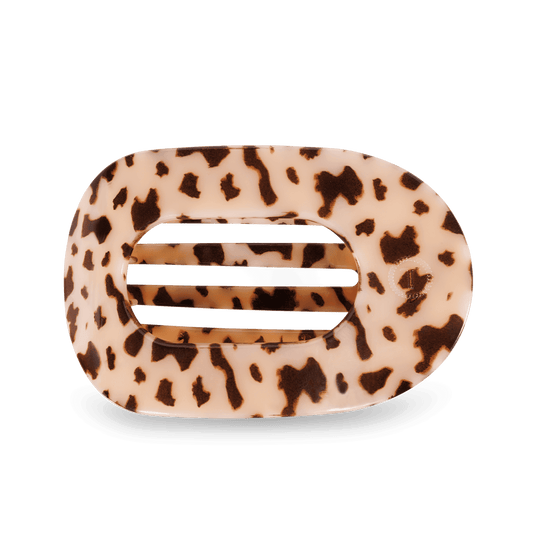Blonde Tortoise Large Flat Round Hair Clip