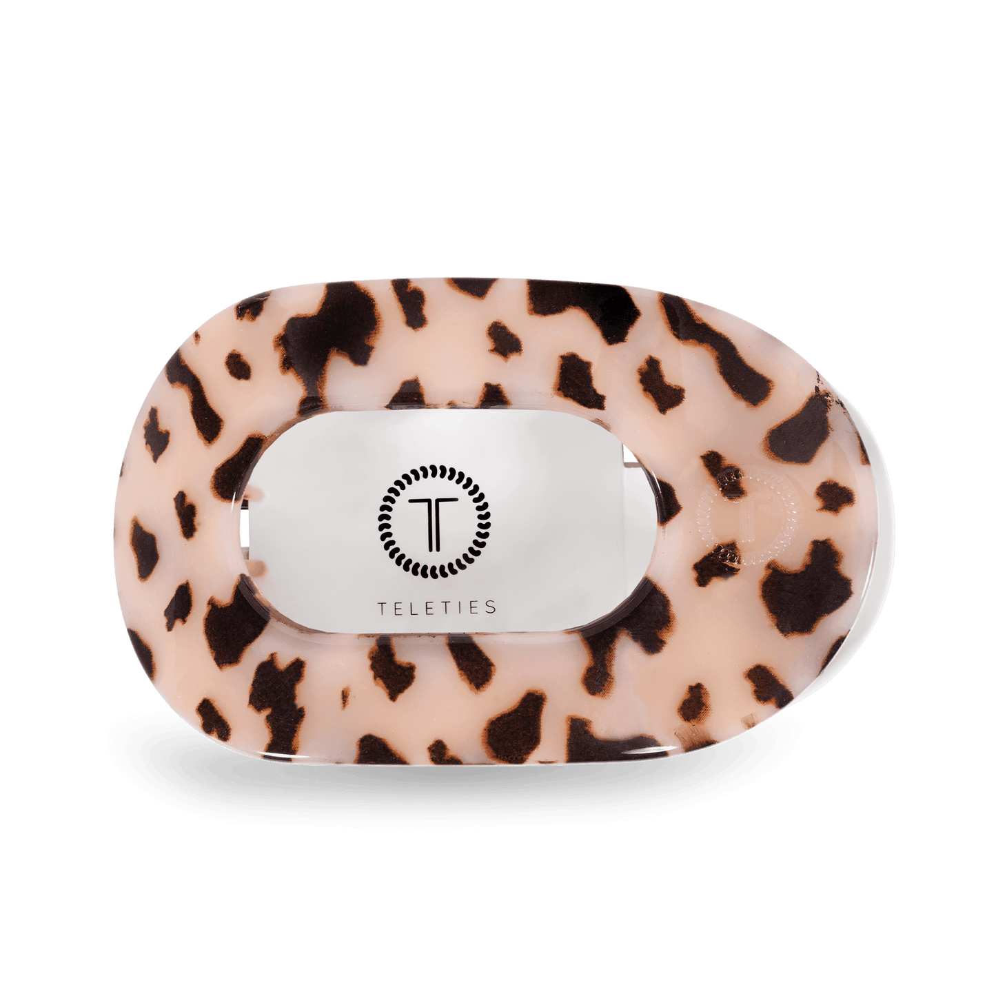 Blonde Tortoise Large Flat Round Hair Clip