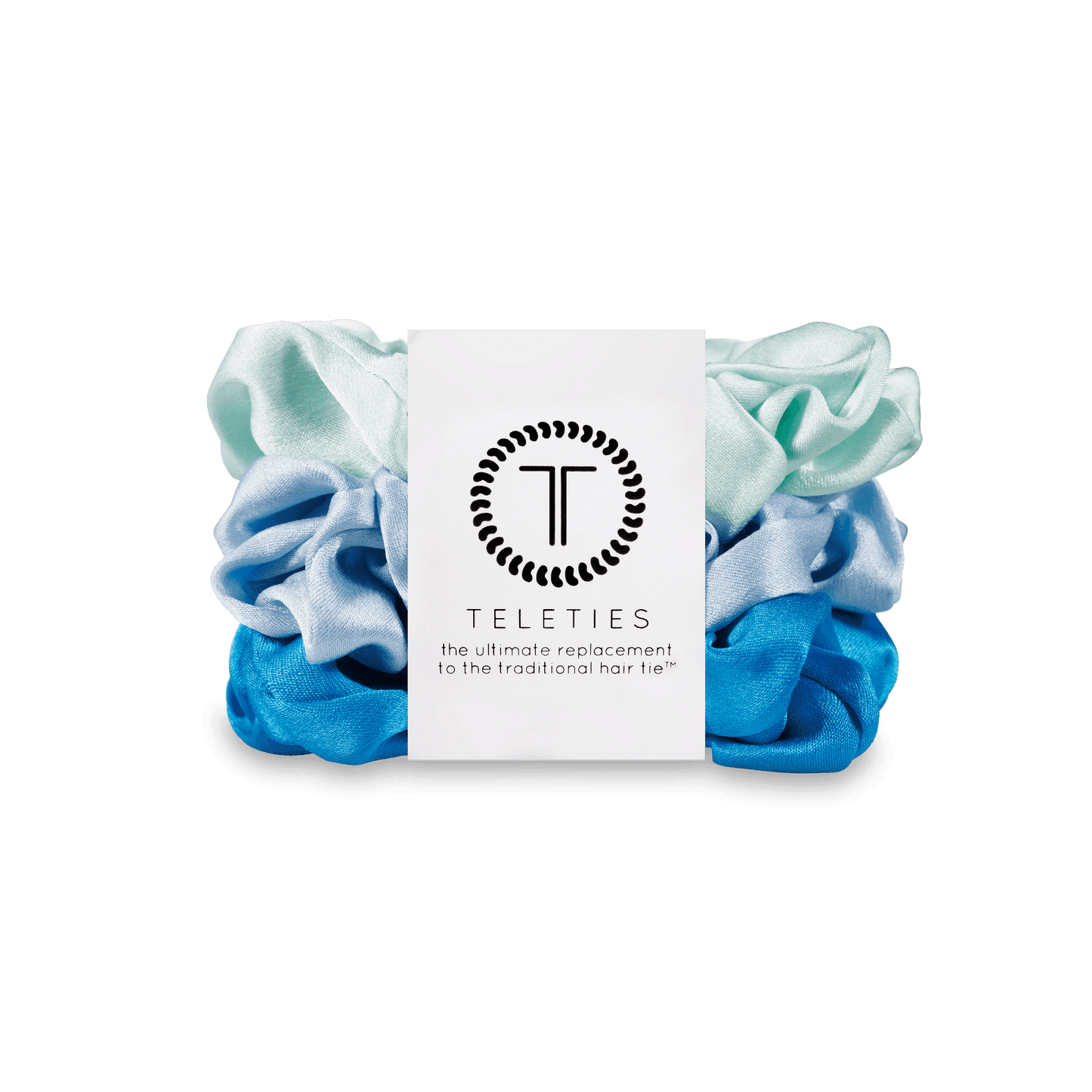 Blue My Mind Large Silk Scrunchies