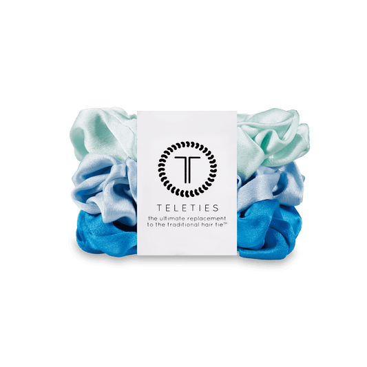 Blue My Mind Large Silk Scrunchies