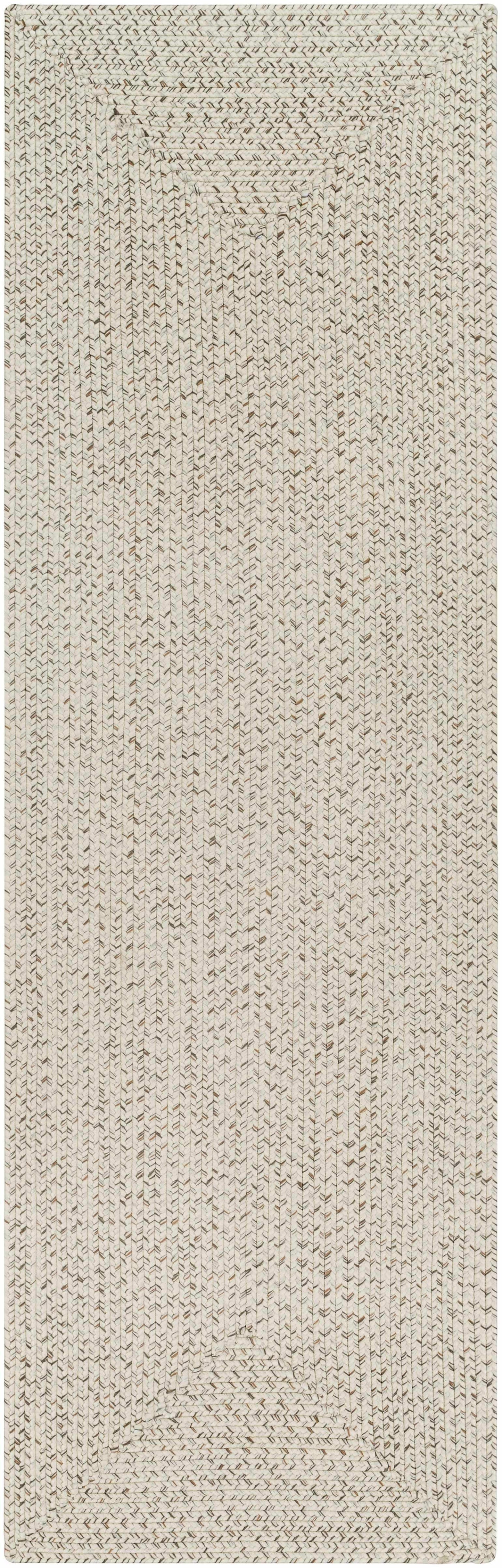 Beige Braided Faux Jute Outdoor Rug