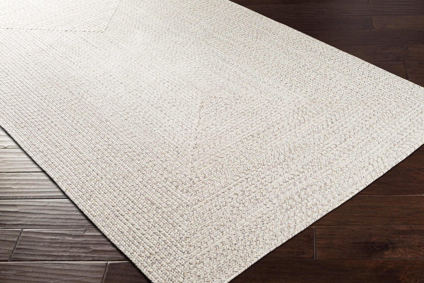 Beige Braided Faux Jute Outdoor Rug