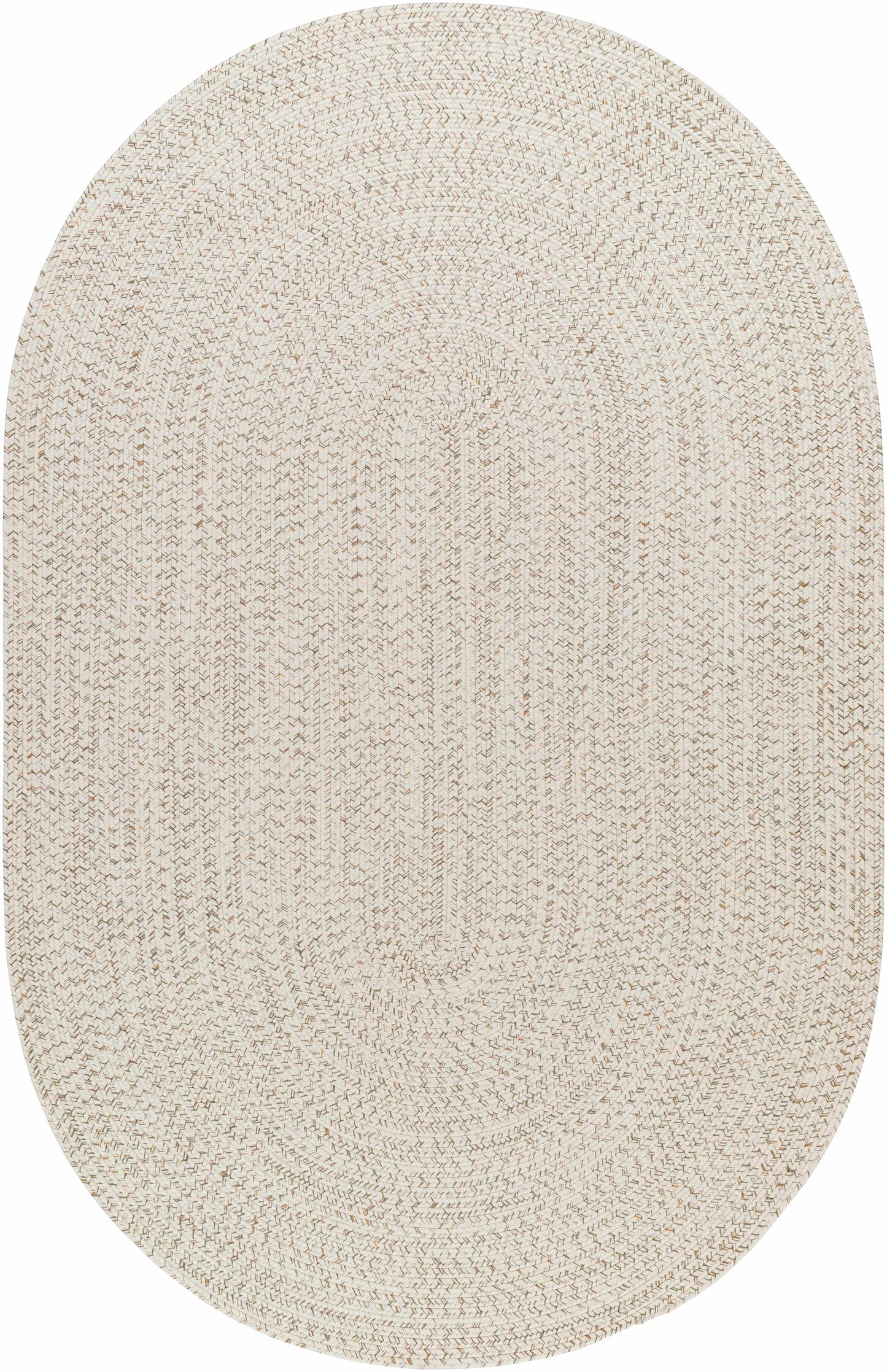 Beige Braided Faux Jute Outdoor Rug