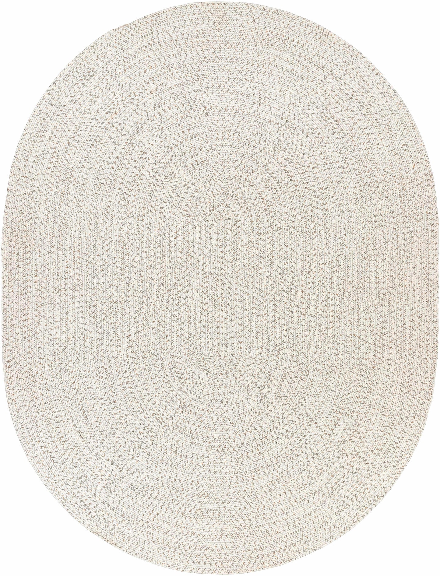 Beige Braided Faux Jute Outdoor Rug