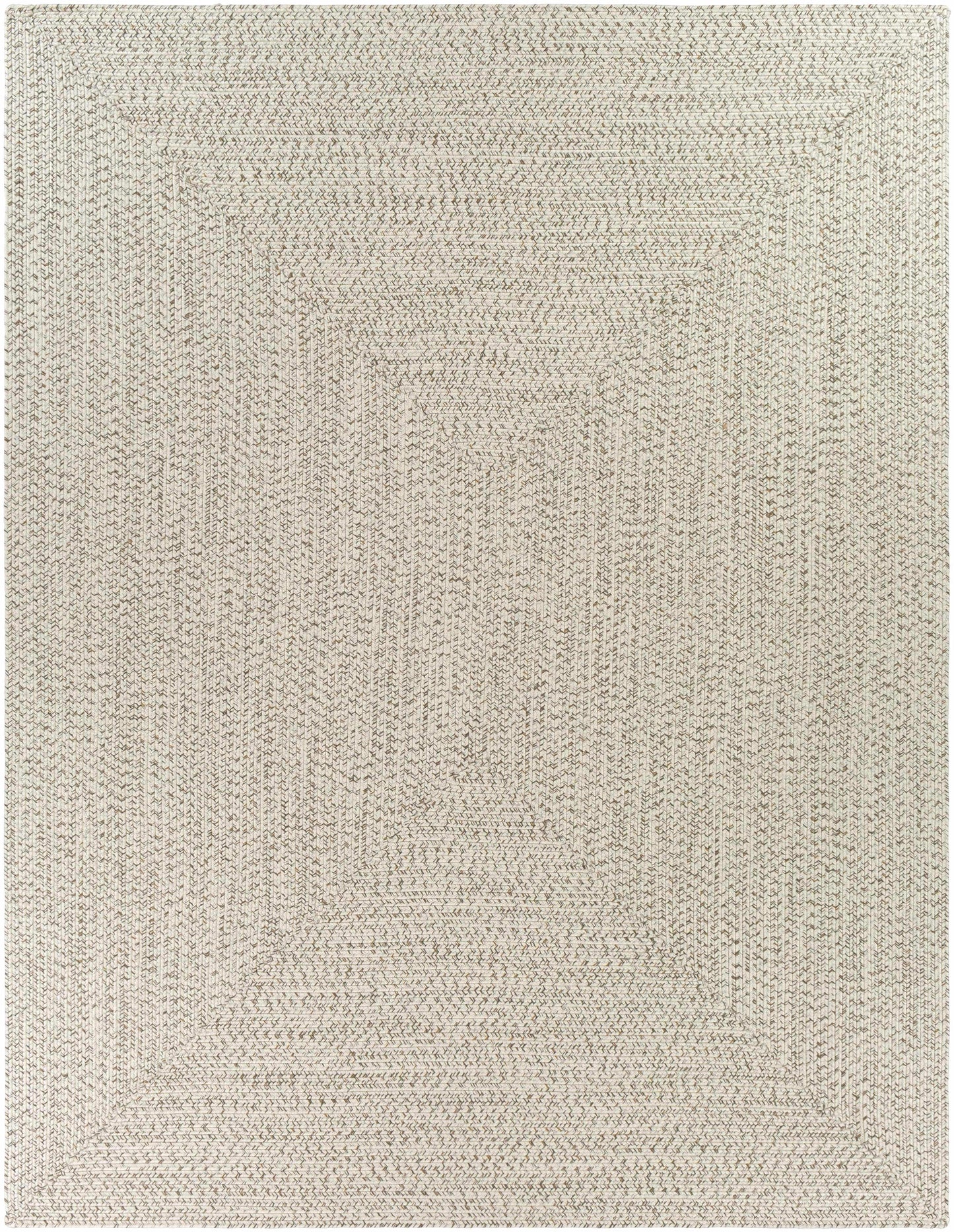 Beige Braided Faux Jute Outdoor Rug