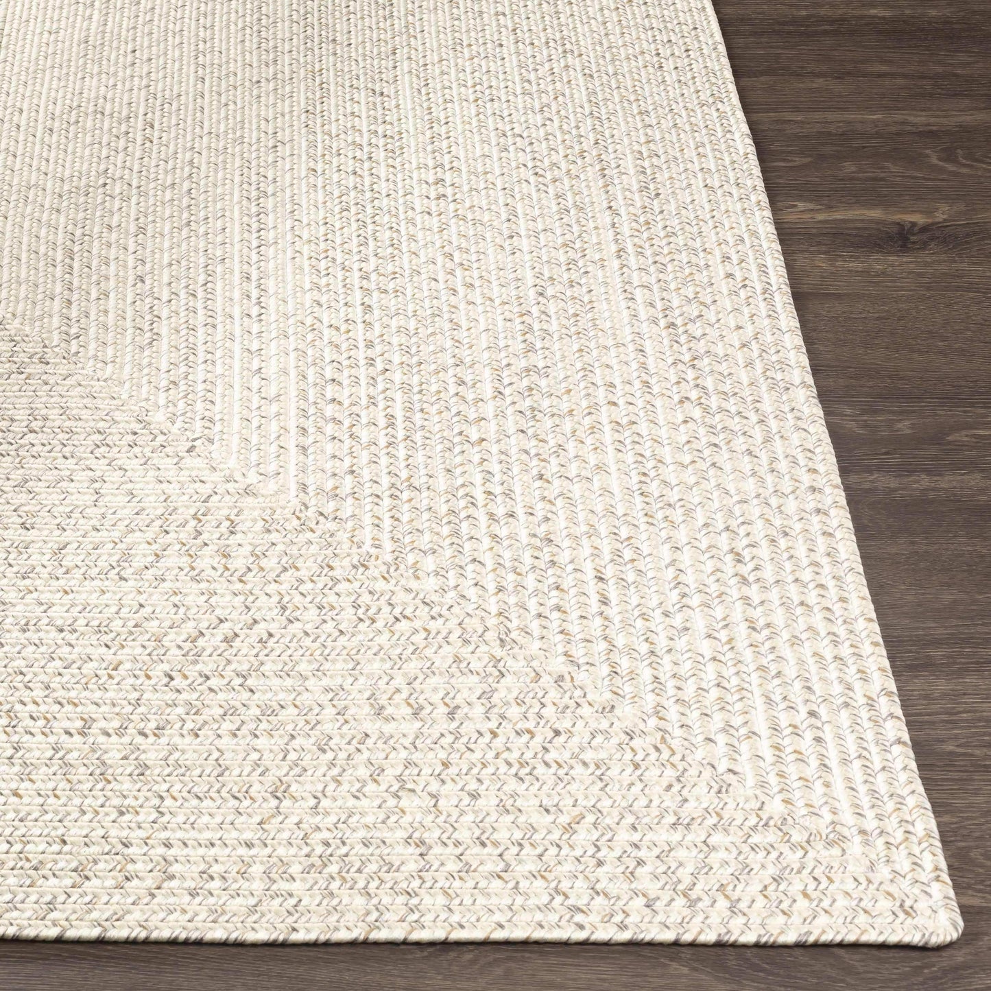 Beige Braided Faux Jute Outdoor Rug