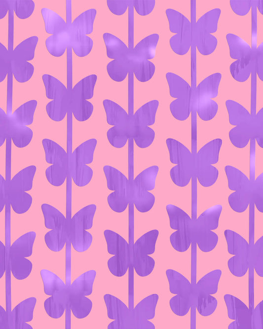 Butterfly Curtain - purple foil curtain