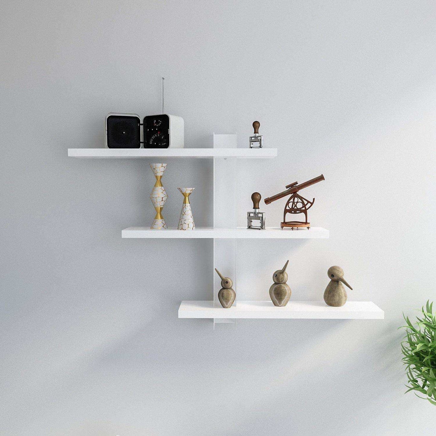 Mita 19'' Adjustable Metal Manufactured Wood Wall Shelf