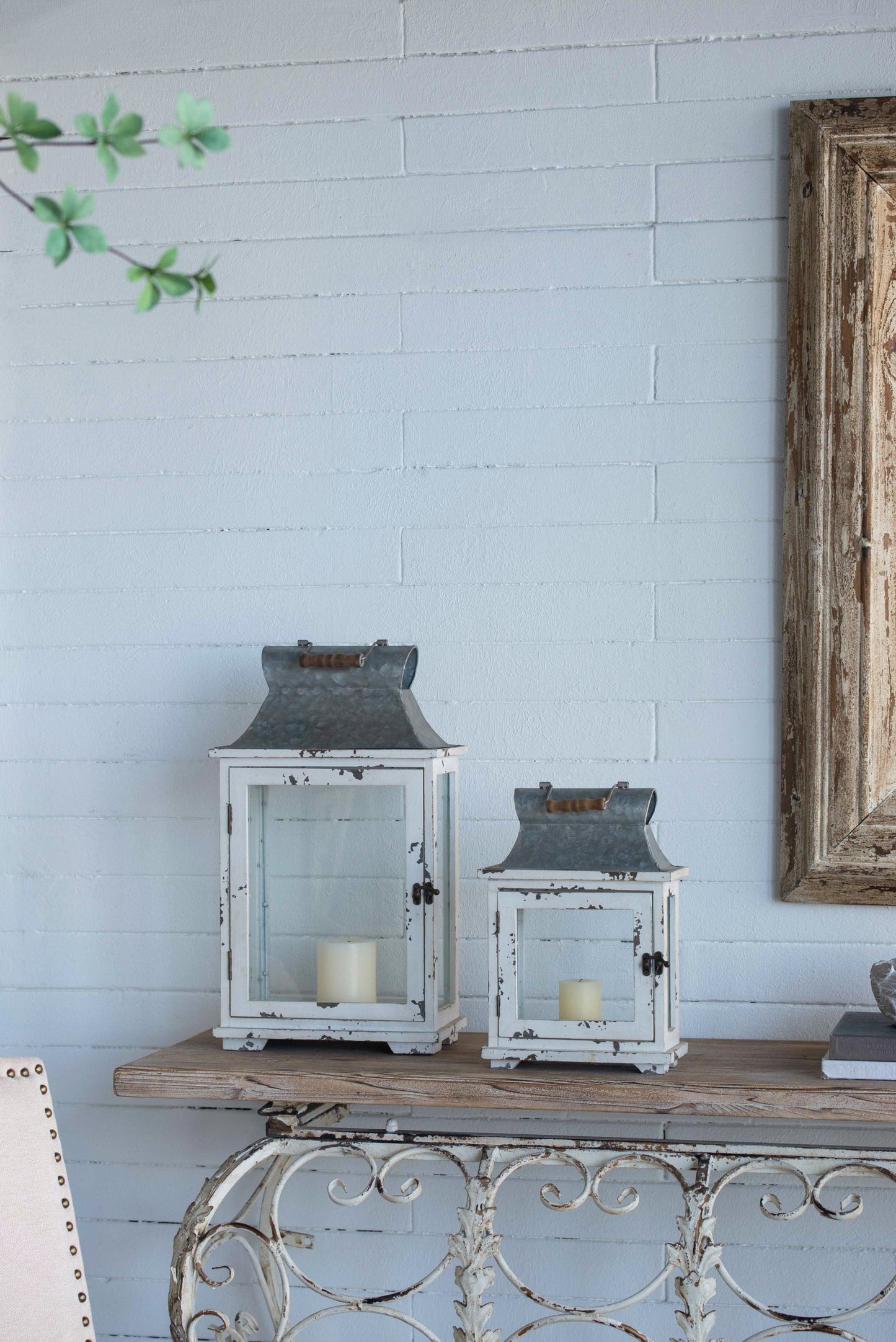 Wooden Candle Lantern Decorative, Hurricane Lantern Holder Decor for Indoor Outdoor, Home Garden Wedding