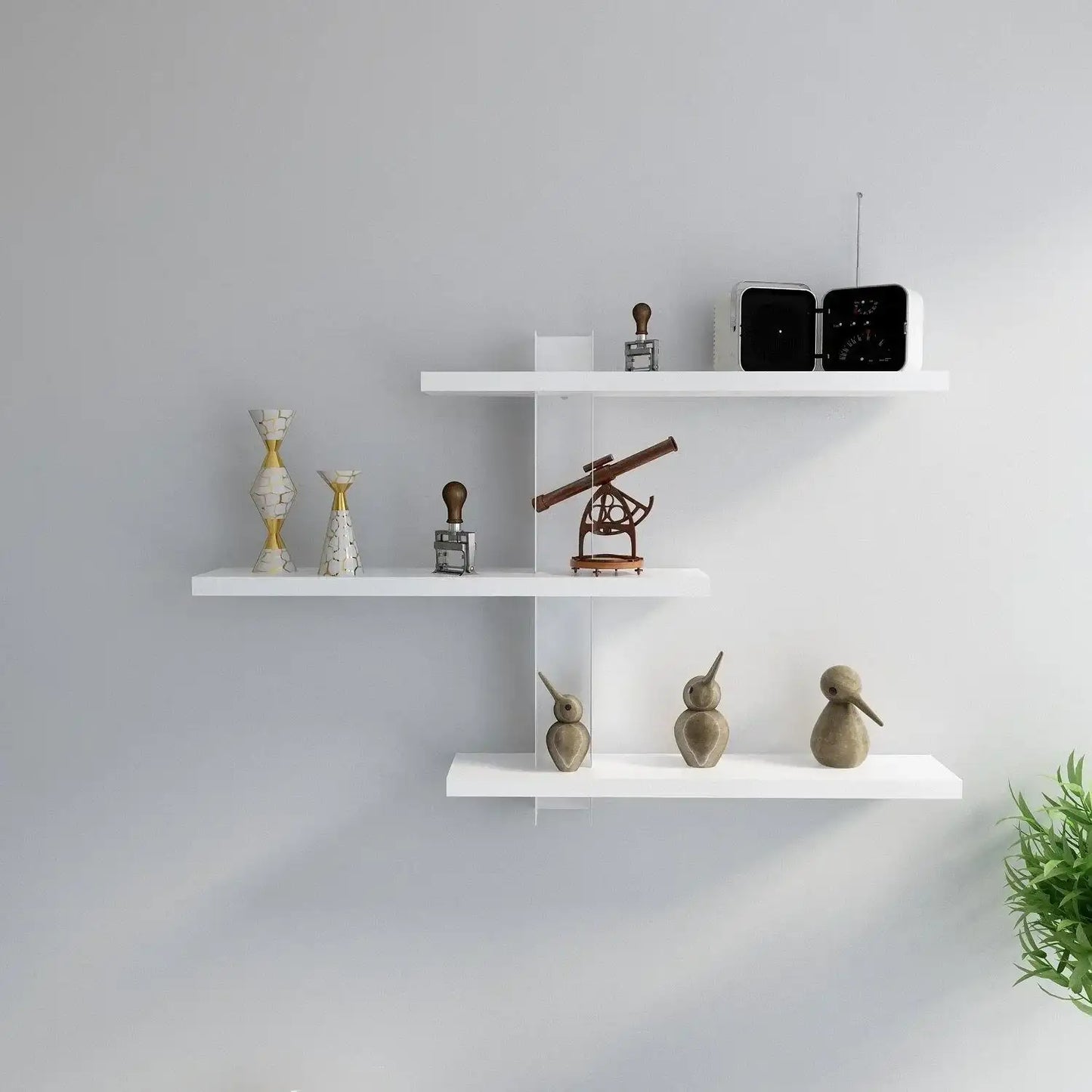 Mita 19'' Adjustable Metal Manufactured Wood Wall Shelf