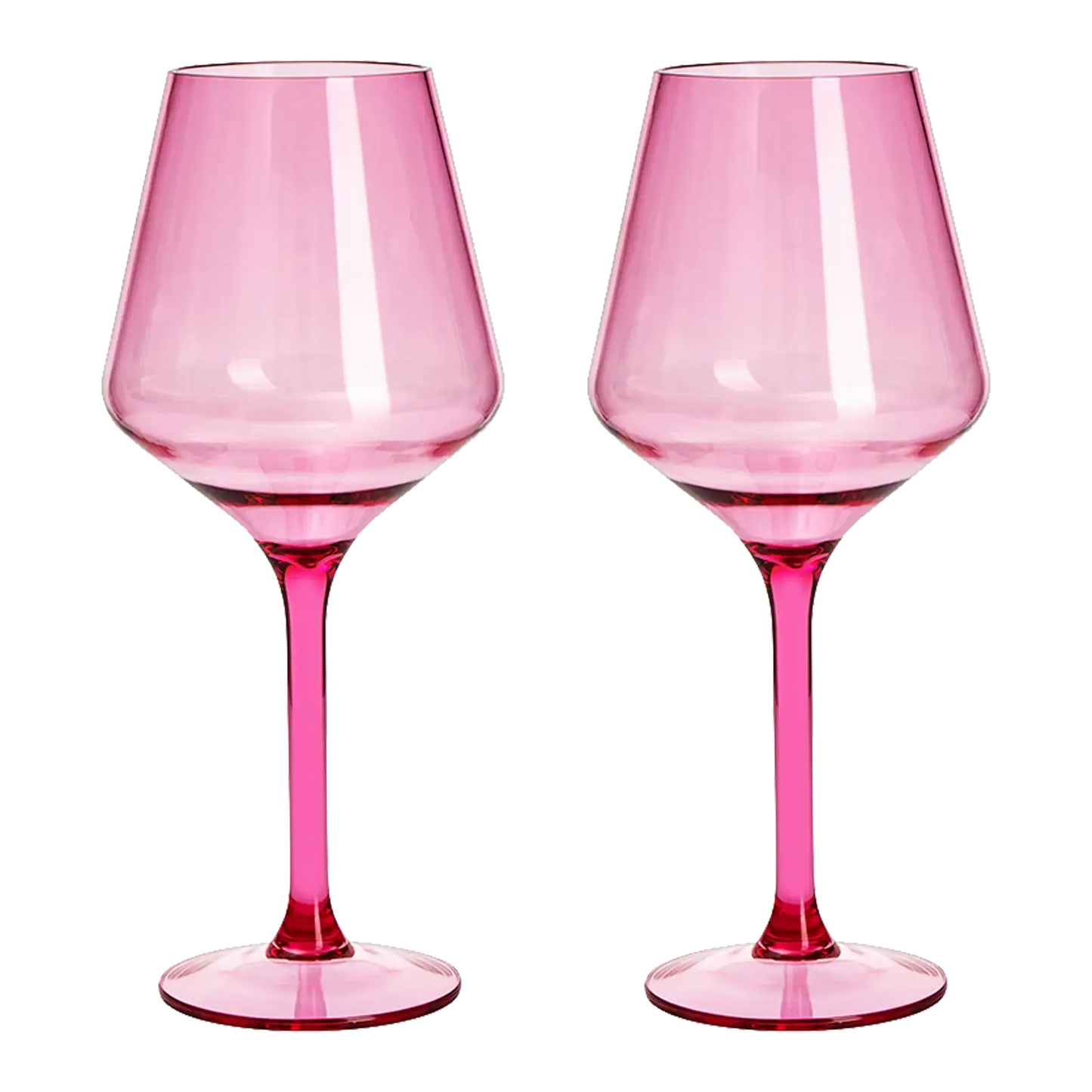 Saint Tropez Acrylic Stemmed Wine Glassware, Set of 2