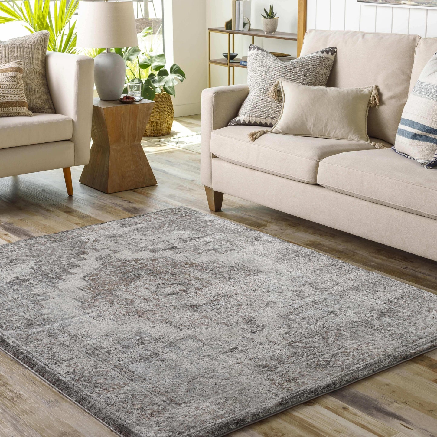 Manaring Charcoal Luxe Thick Area Rug - Clearance