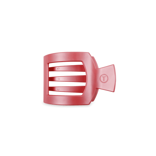 Calming Coral Small Flat Square Hair Clip