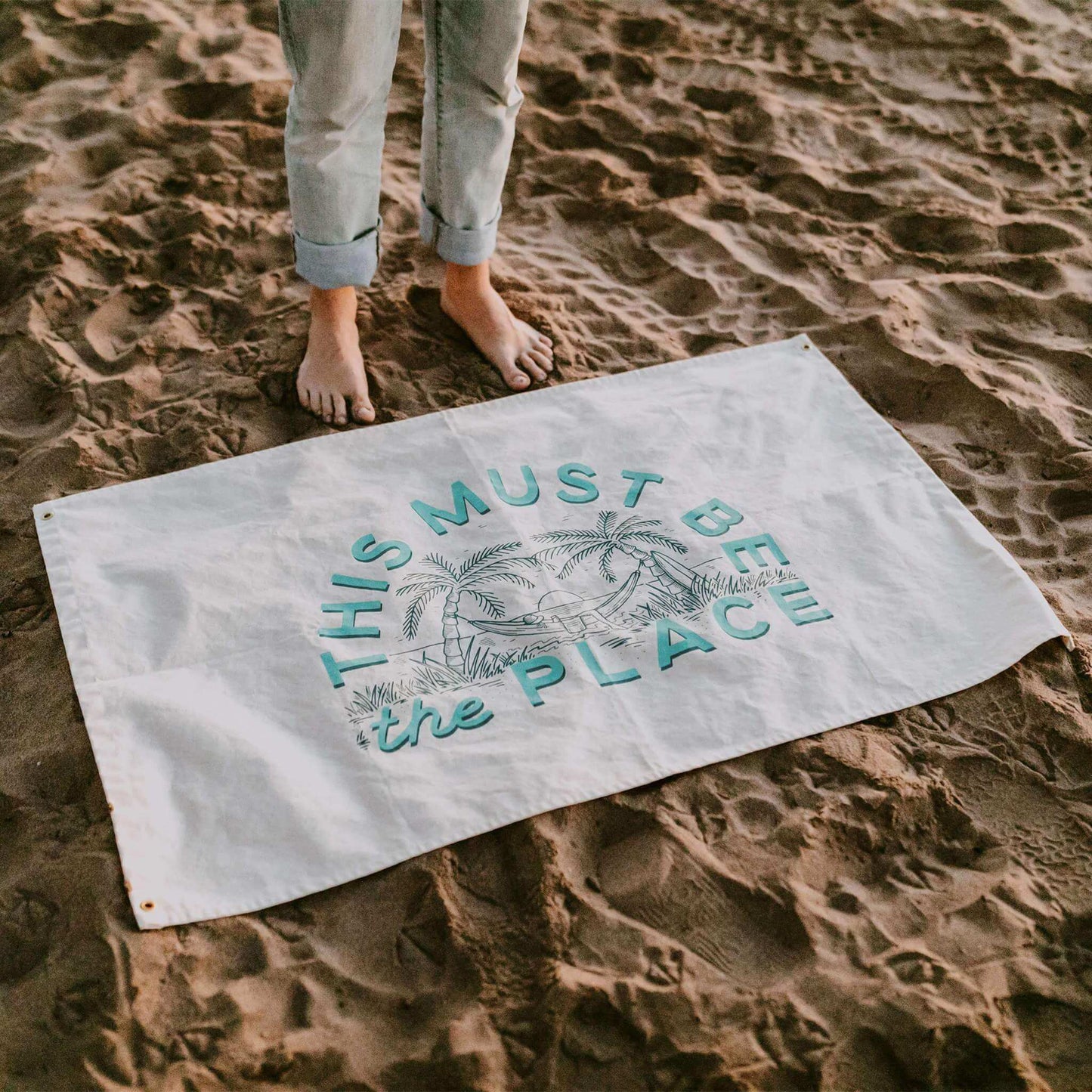 This Must Be The Place Canvas Flag