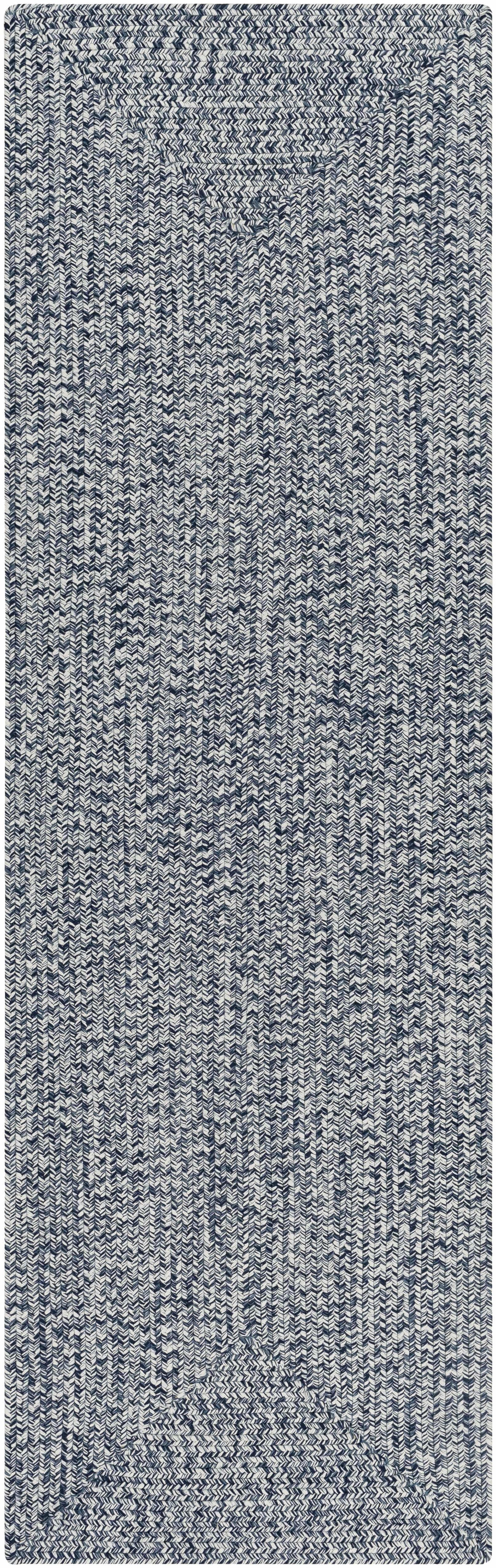 Blue Braided Faux Jute Outdoor Rug