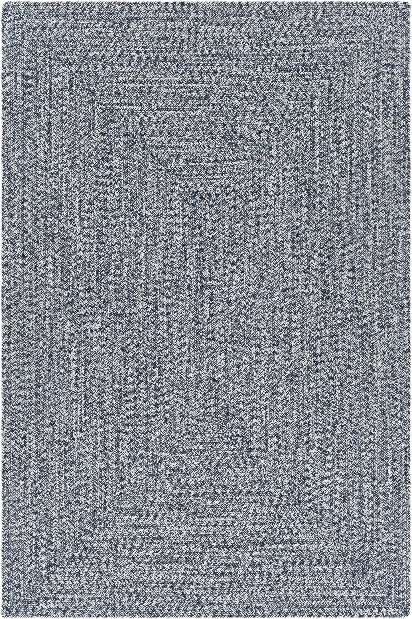 Blue Braided Faux Jute Outdoor Rug