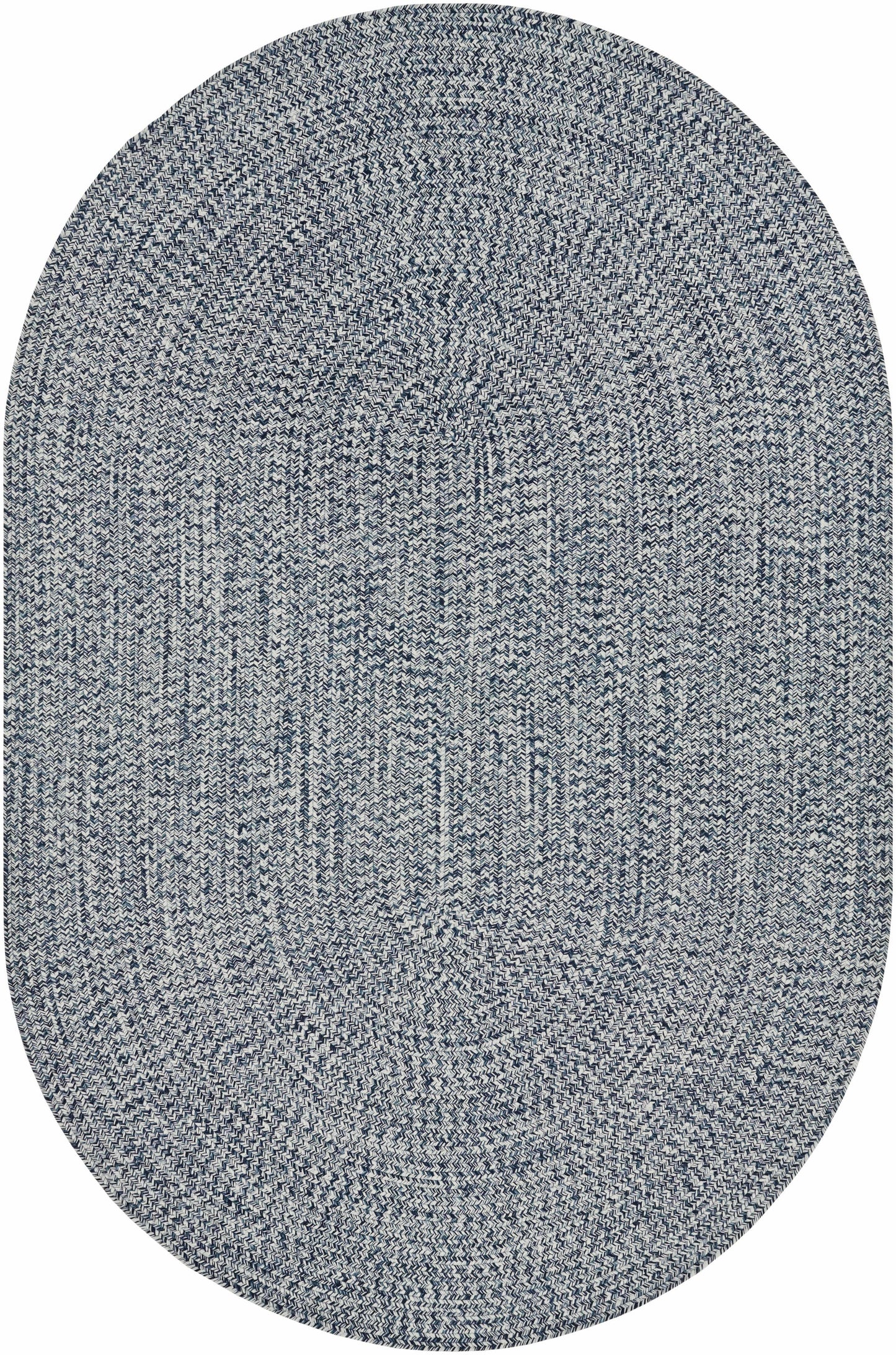 Blue Braided Faux Jute Outdoor Rug