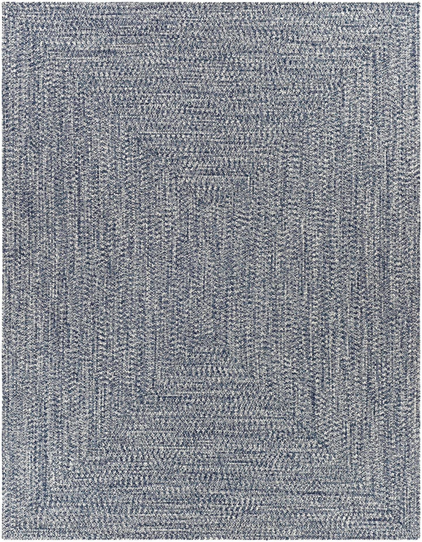 Blue Braided Faux Jute Outdoor Rug