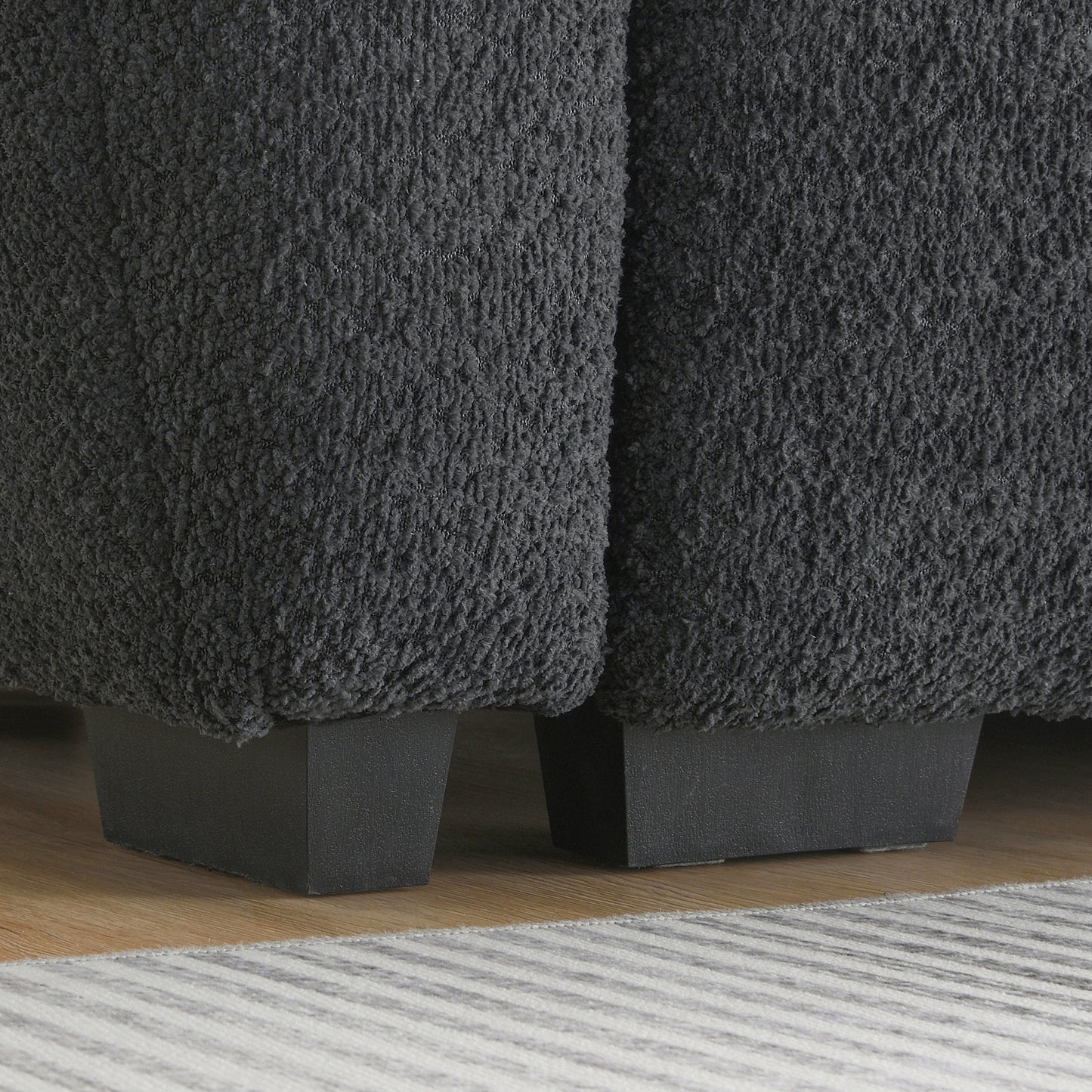 110' Modular Sectional Sofa, L Shape with Extra-large Seat, Pull-line Design, Movable Ottoman, High Density Foam, Free Combination, Sturdy Metal&Wood Frame, Boucle Fabric, 3 Colors