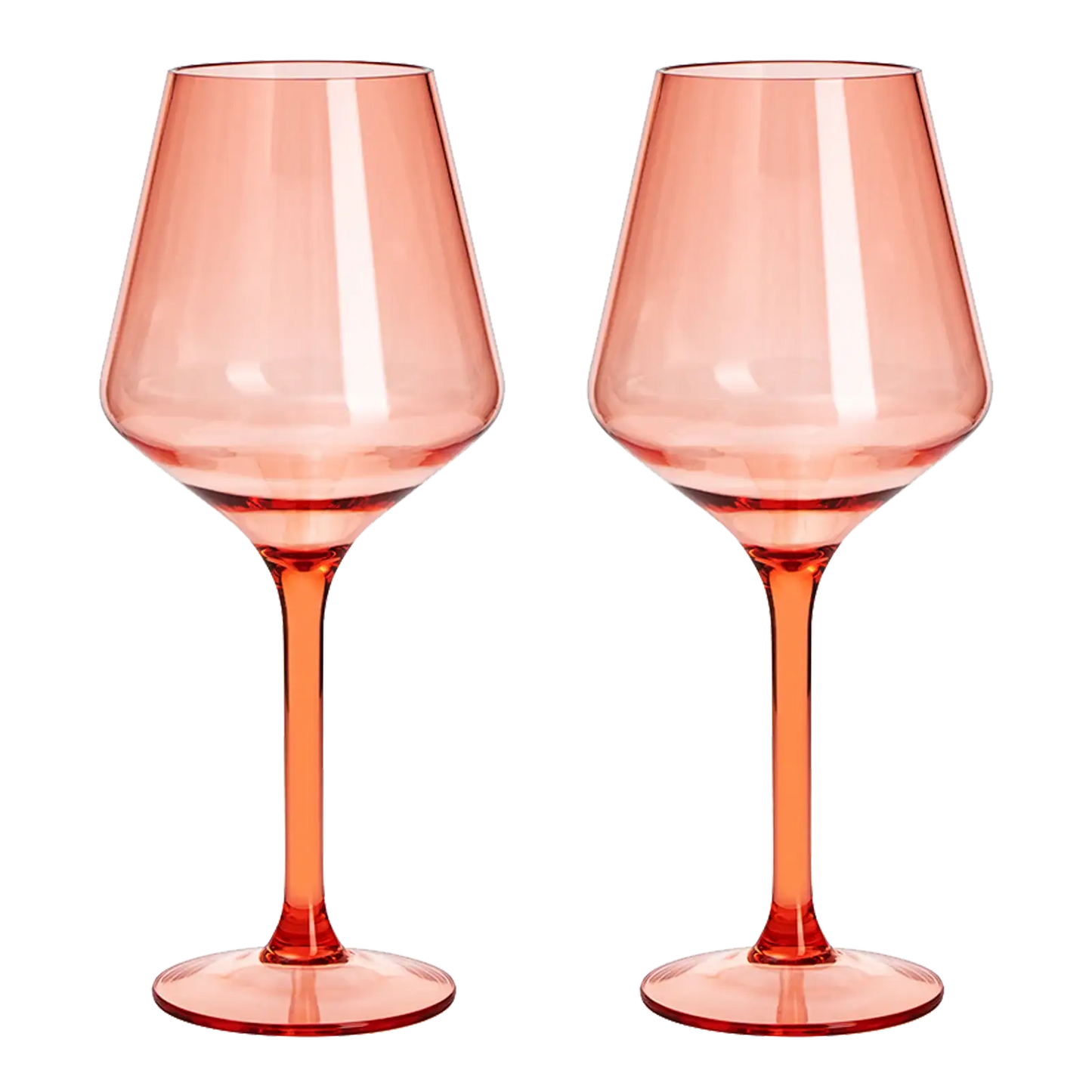 Saint Tropez Acrylic Stemmed Wine Glassware, Set of 2