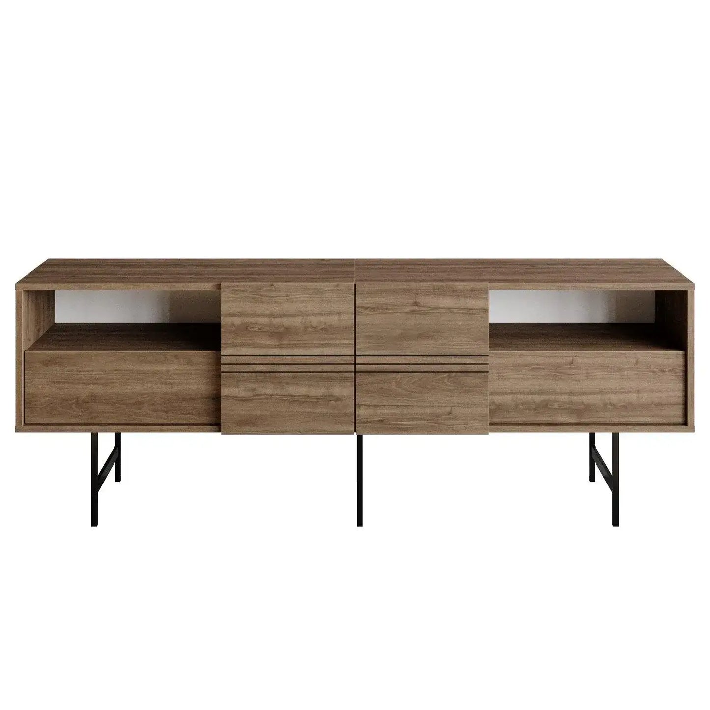 Derin 71" Media Console and TV Stand with Cabinets and Shelves for TVs up to 80"
