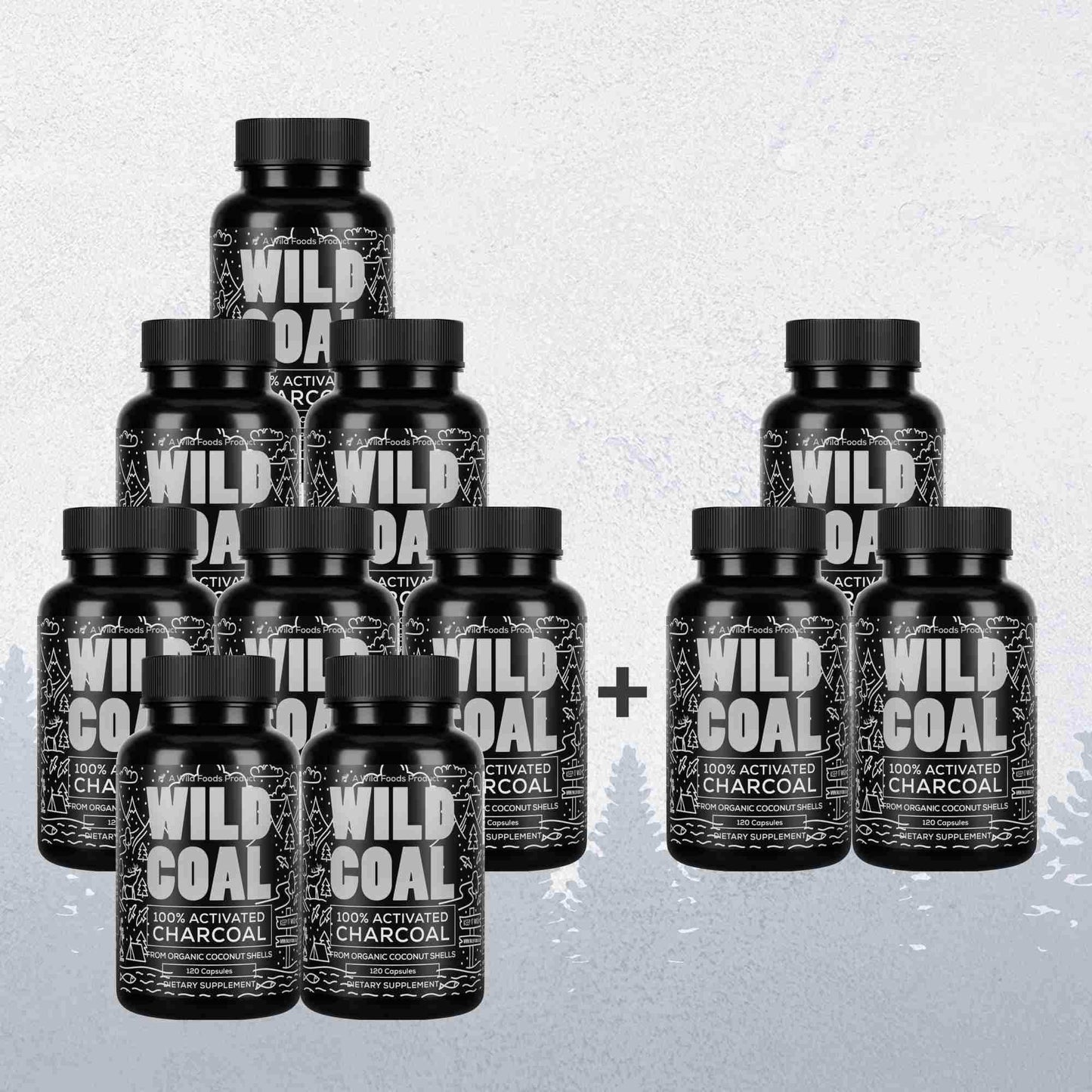 Activated Charcoal Capsules, 60 servings - Made from 100% Organic Coconuts