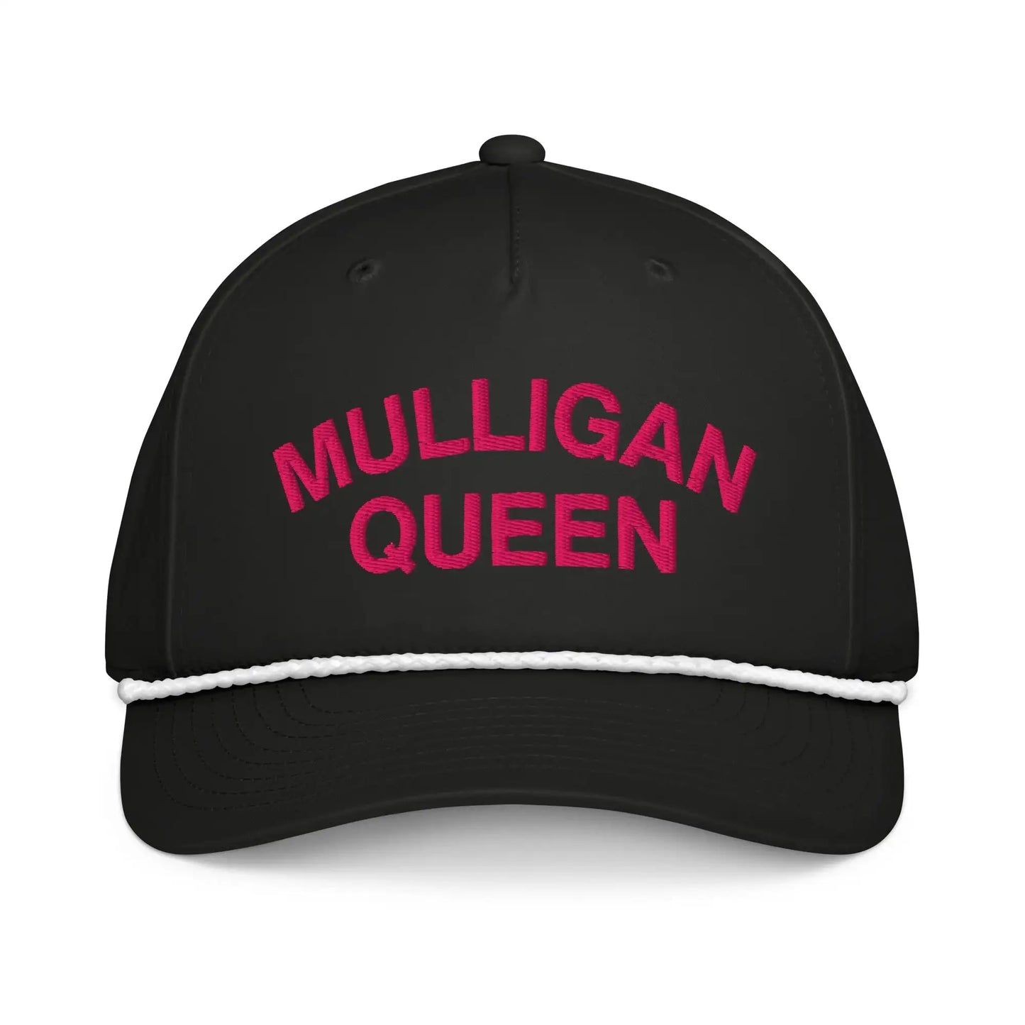 Mulligan Queen Embroidered Golf Rope Hat for Women