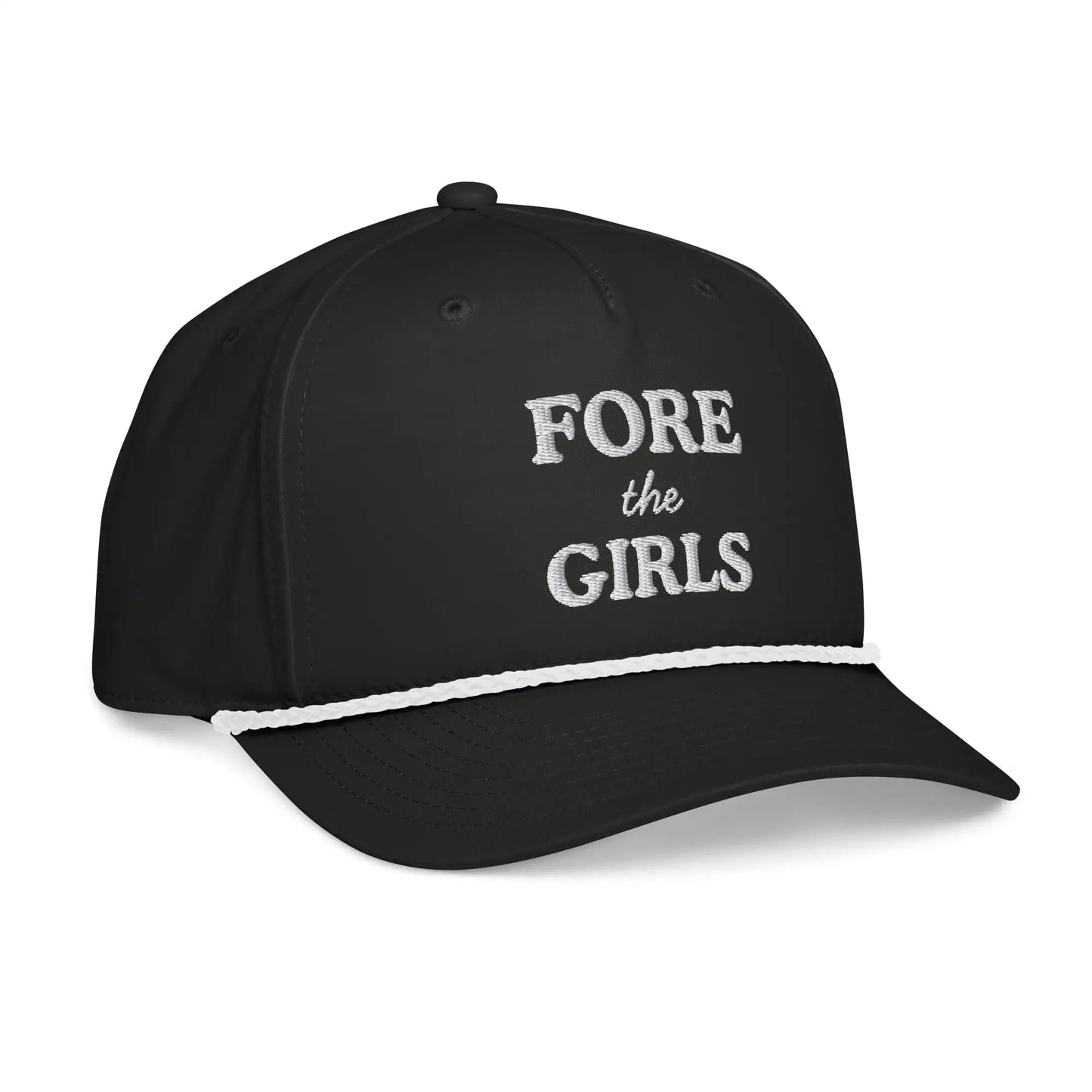 Fore the Girls Embroidered Golf Rope Hat for Women