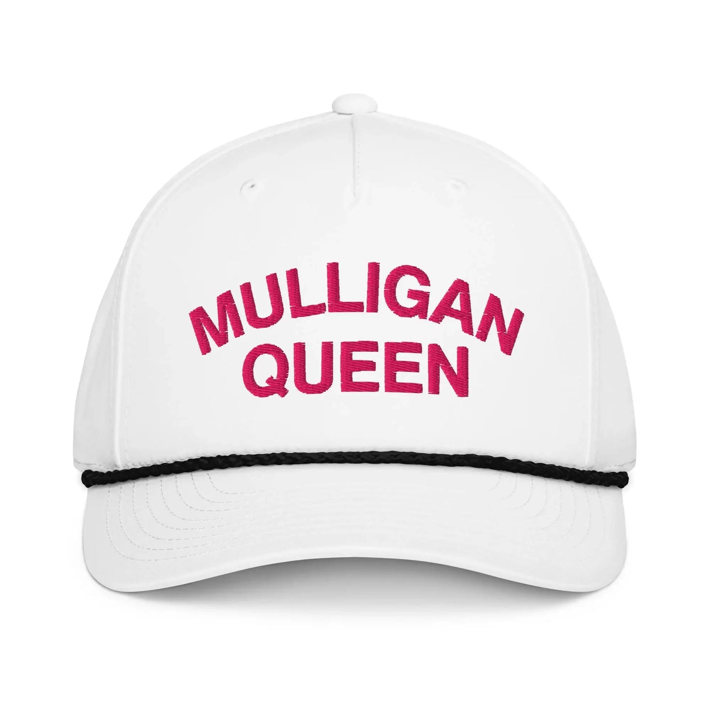 Mulligan Queen Embroidered Golf Rope Hat for Women