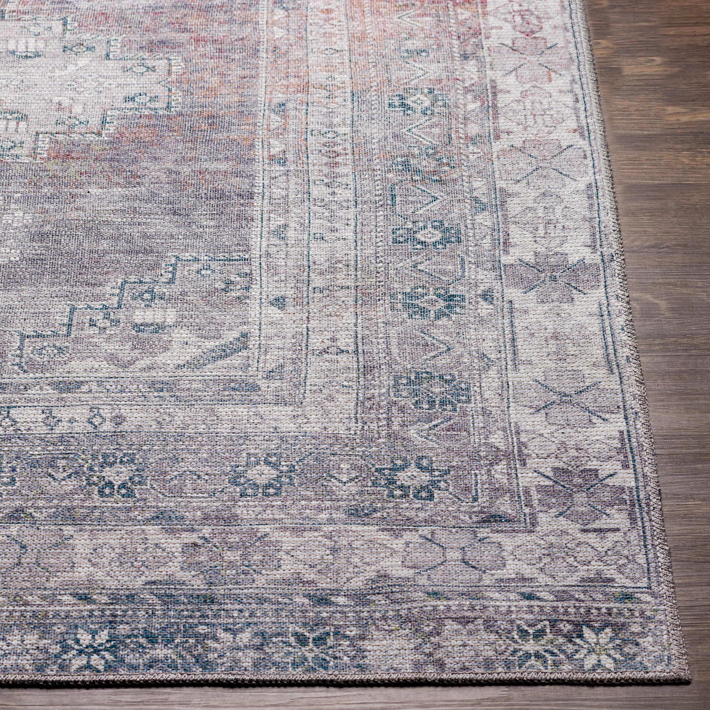 Baltinglass Brown Washable Area Rug
