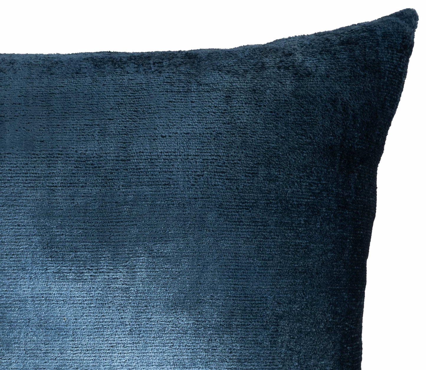 Coastal Blue Silk Velvet Ikat Pillow Cover, 16 X 24