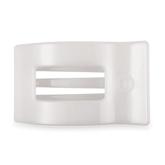 Coconut White Large Flat Rectangle Hair Clip