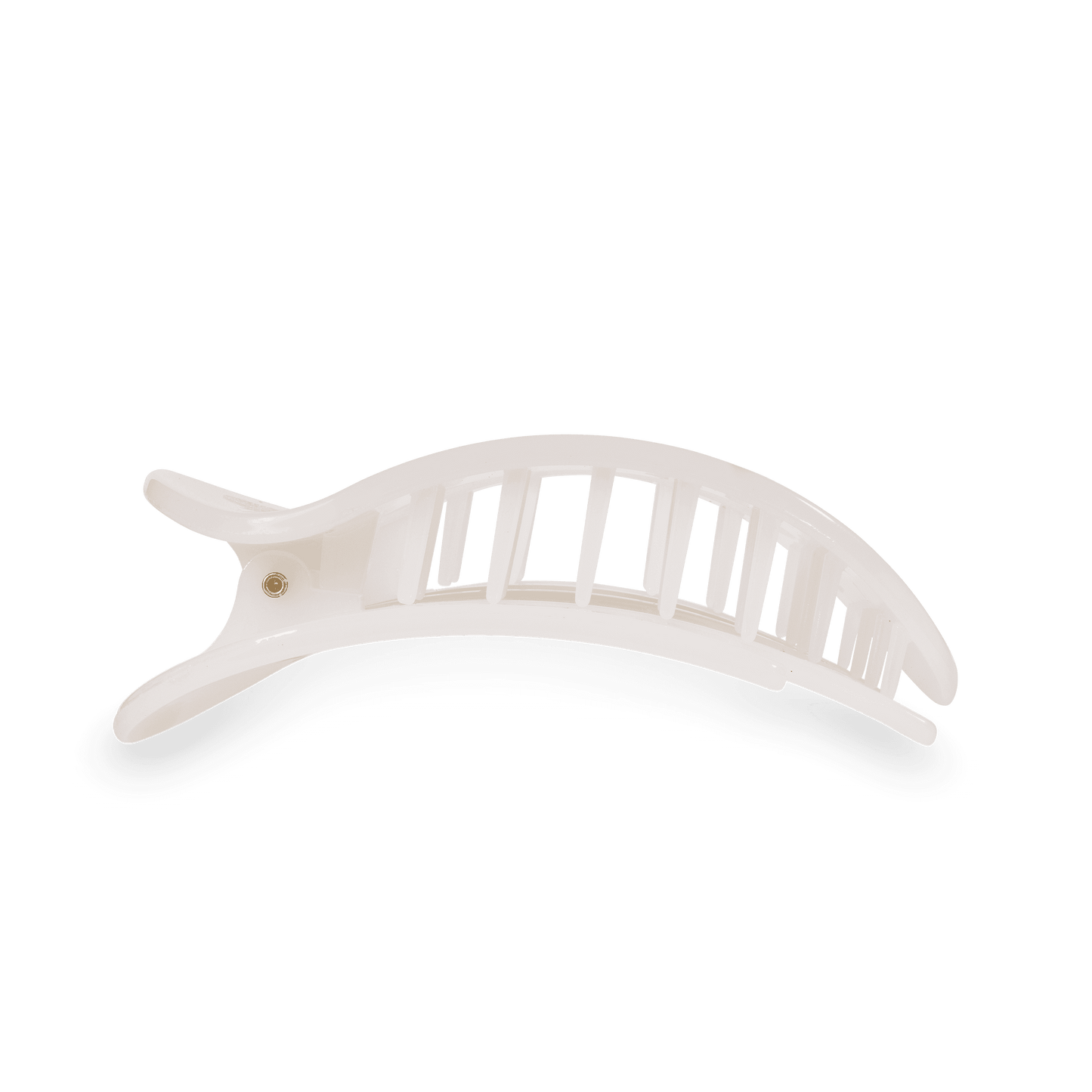 Coconut White Large Flat Round Hair Clip