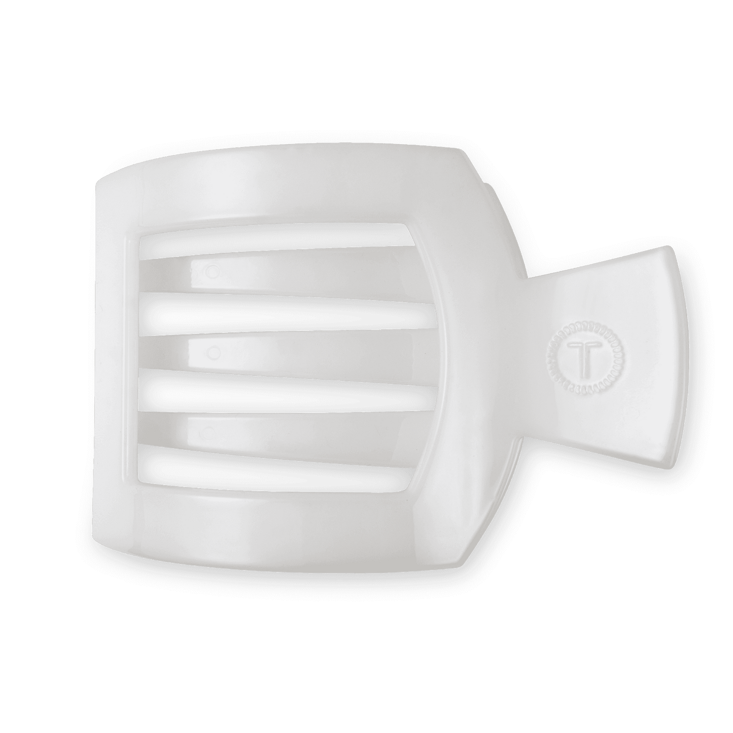 Coconut White Large Flat Square Hair Clip