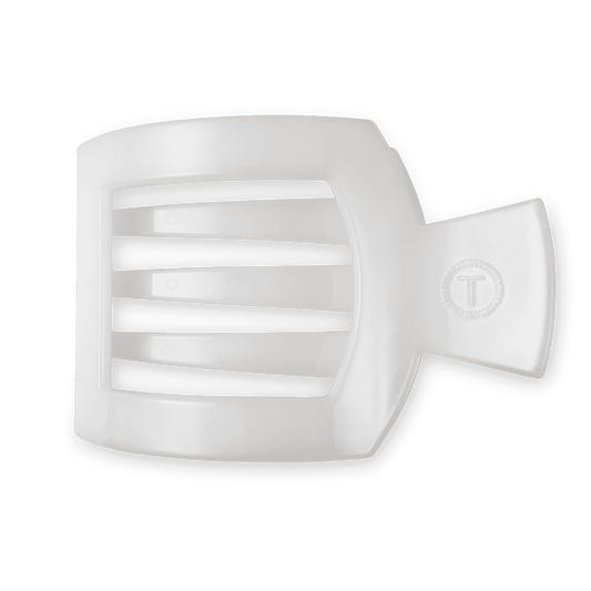Coconut White Large Flat Square Hair Clip