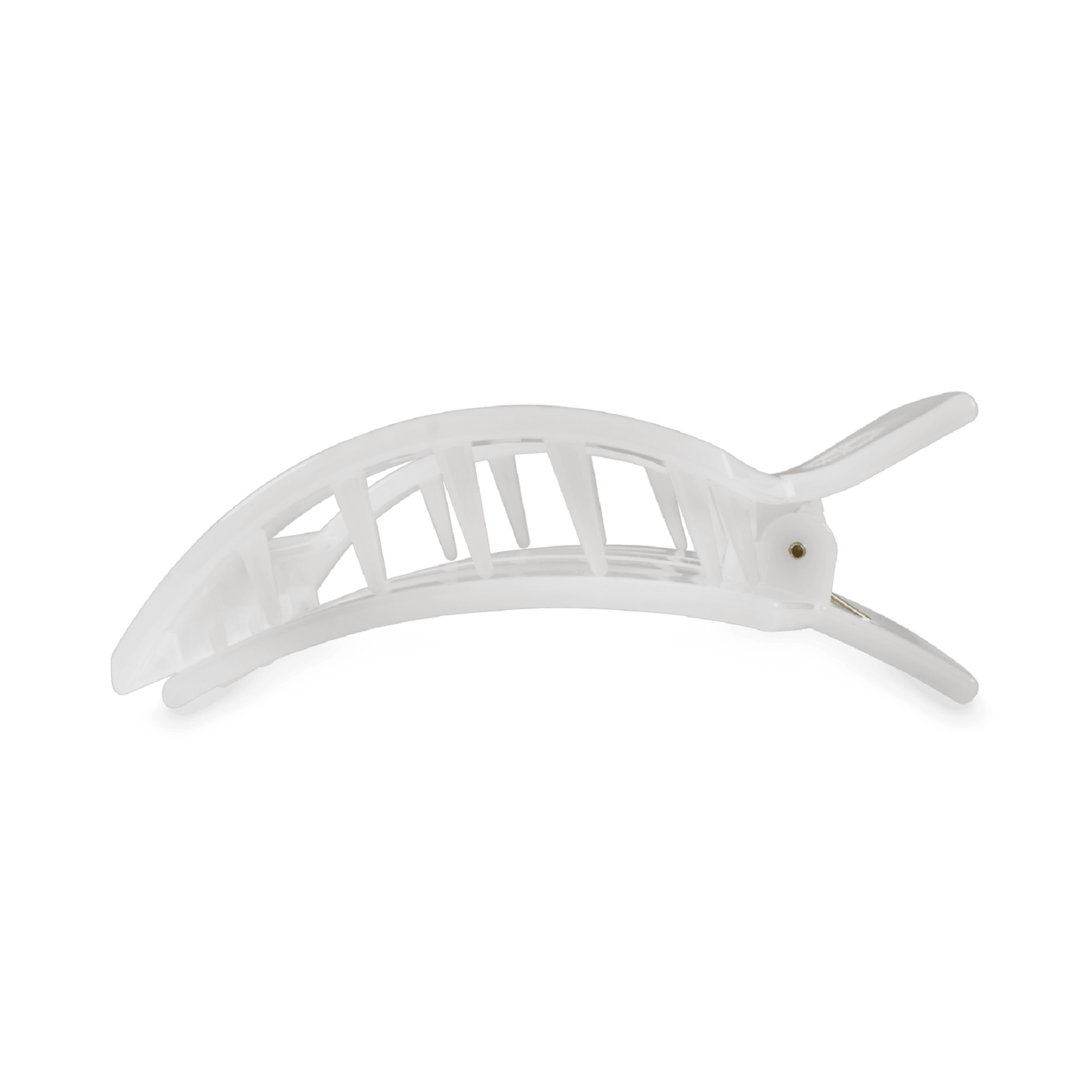 Coconut White Medium Flat Square Hair Clip