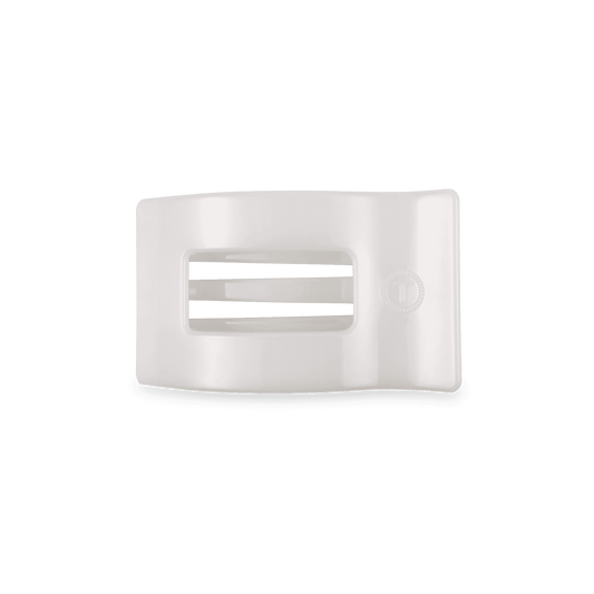 Coconut White Small Flat Rectangle Hair Clip