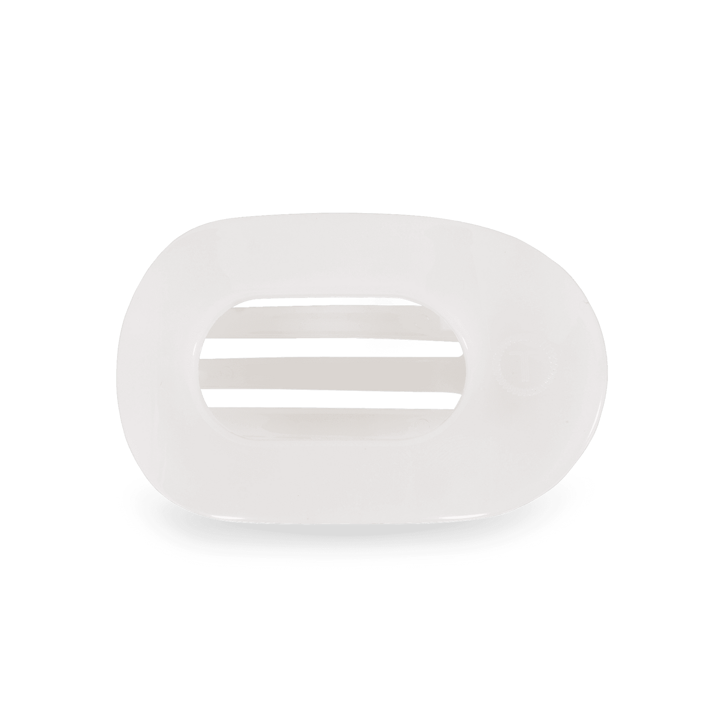 Coconut White Small Flat Round Hair Clip
