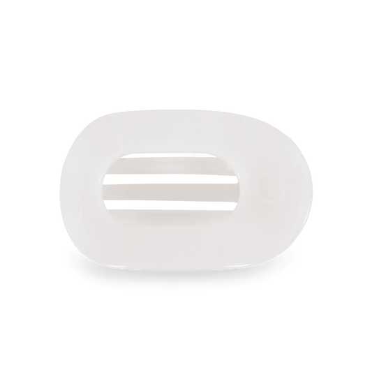 Coconut White Small Flat Round Hair Clip