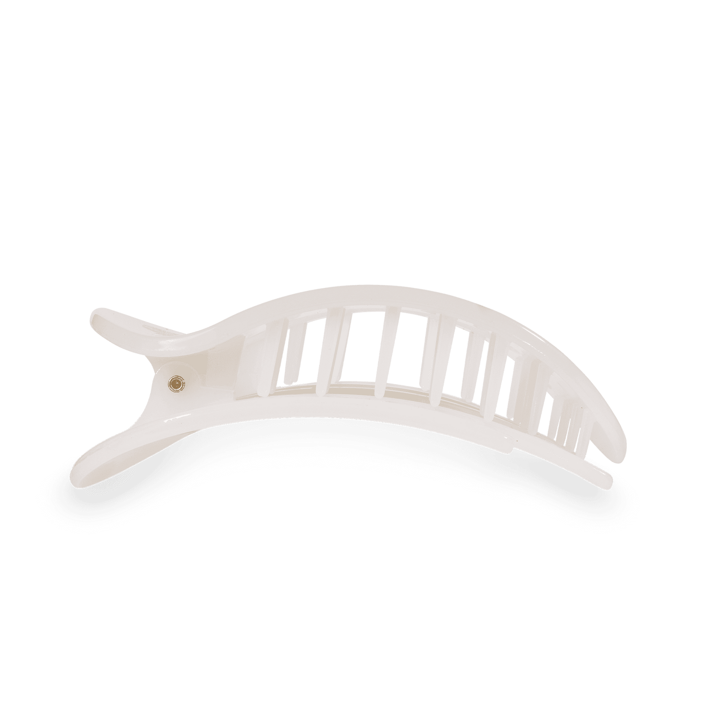Coconut White Small Flat Round Hair Clip