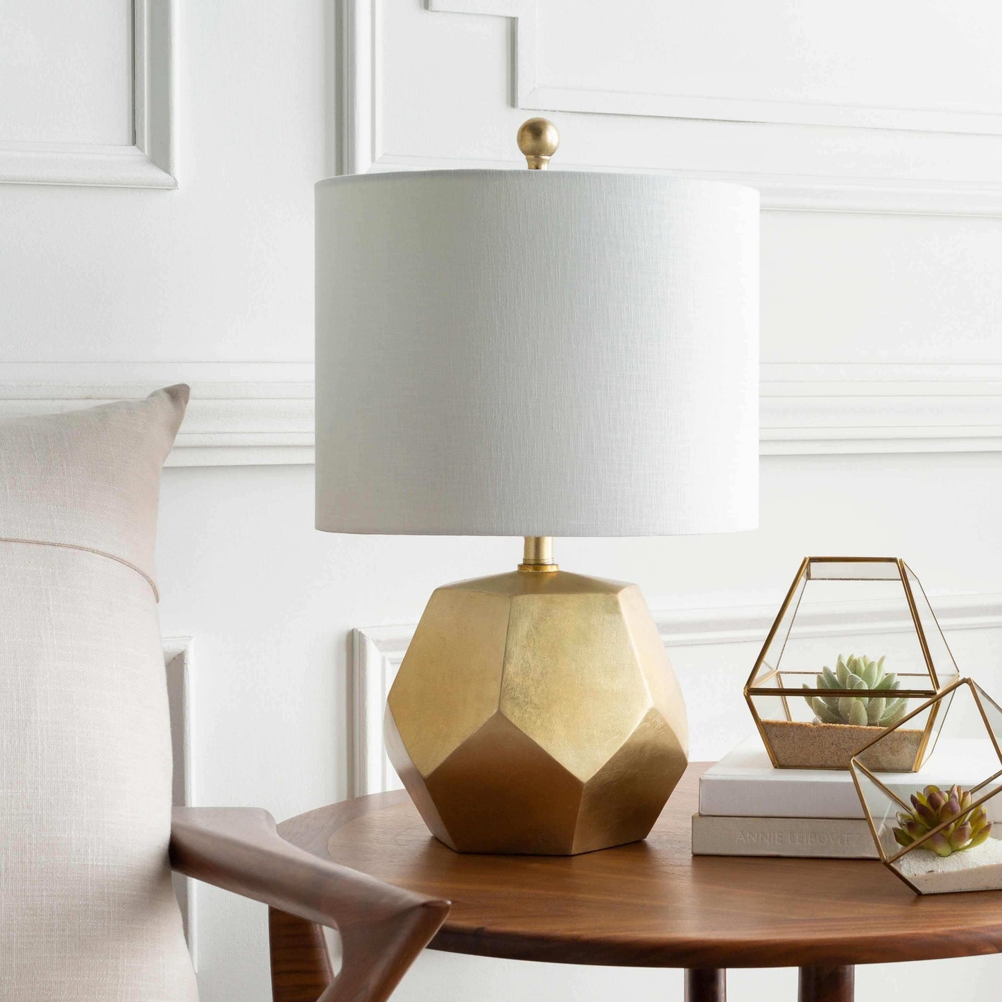 Coleford Gold Geometric Table Lamp - Clearance