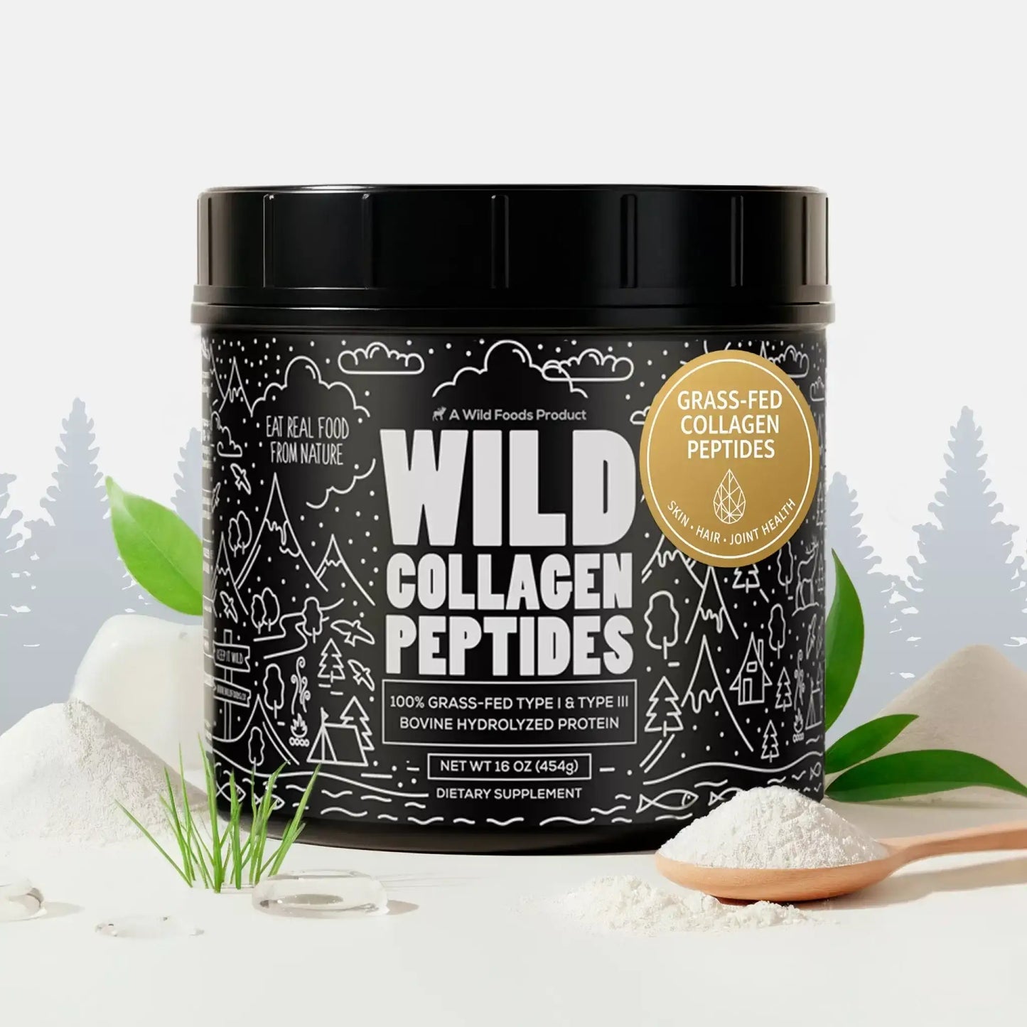 Grass-Fed Collagen Peptides, 41 servings – Skin, Hair & Joint Support Collagen