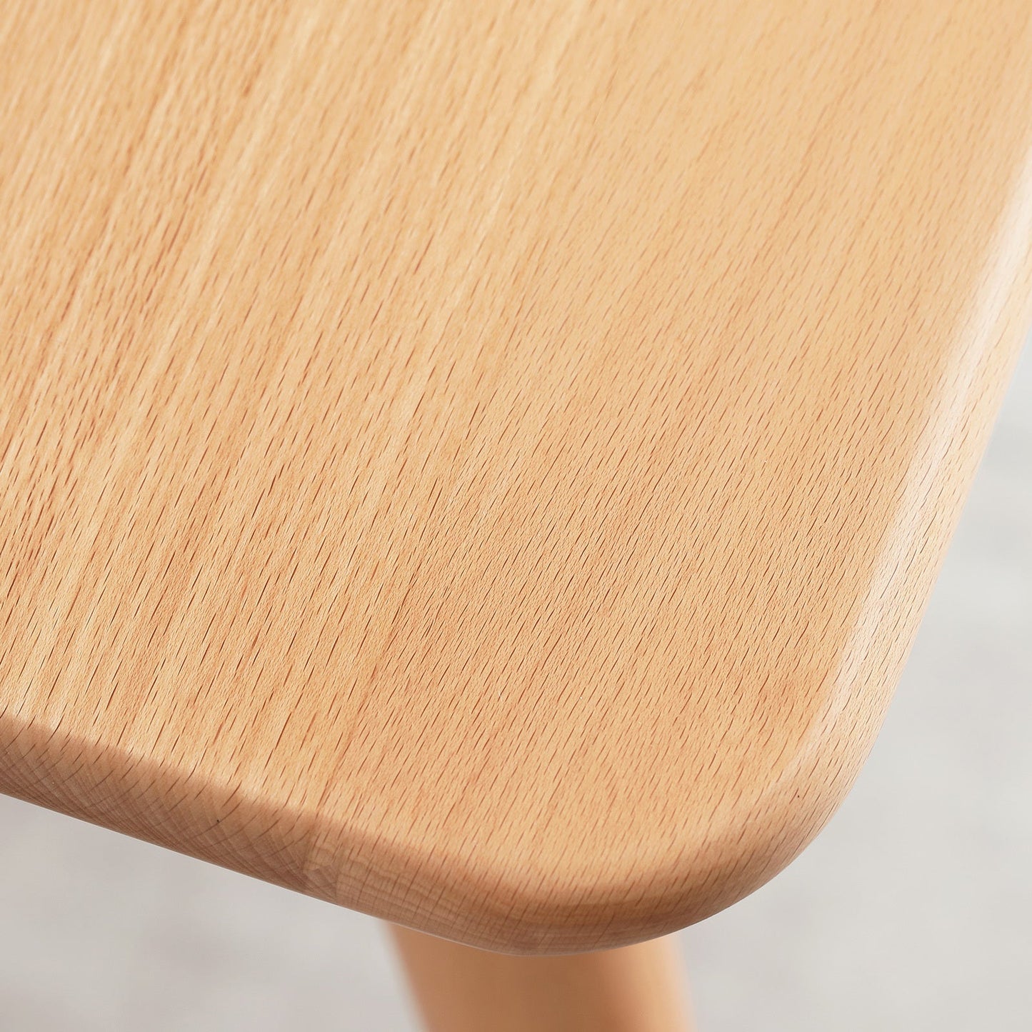 Modern Simple Style Solid Wood Computer Desk with 2 Drawers and Gap Design in Beech, 47''