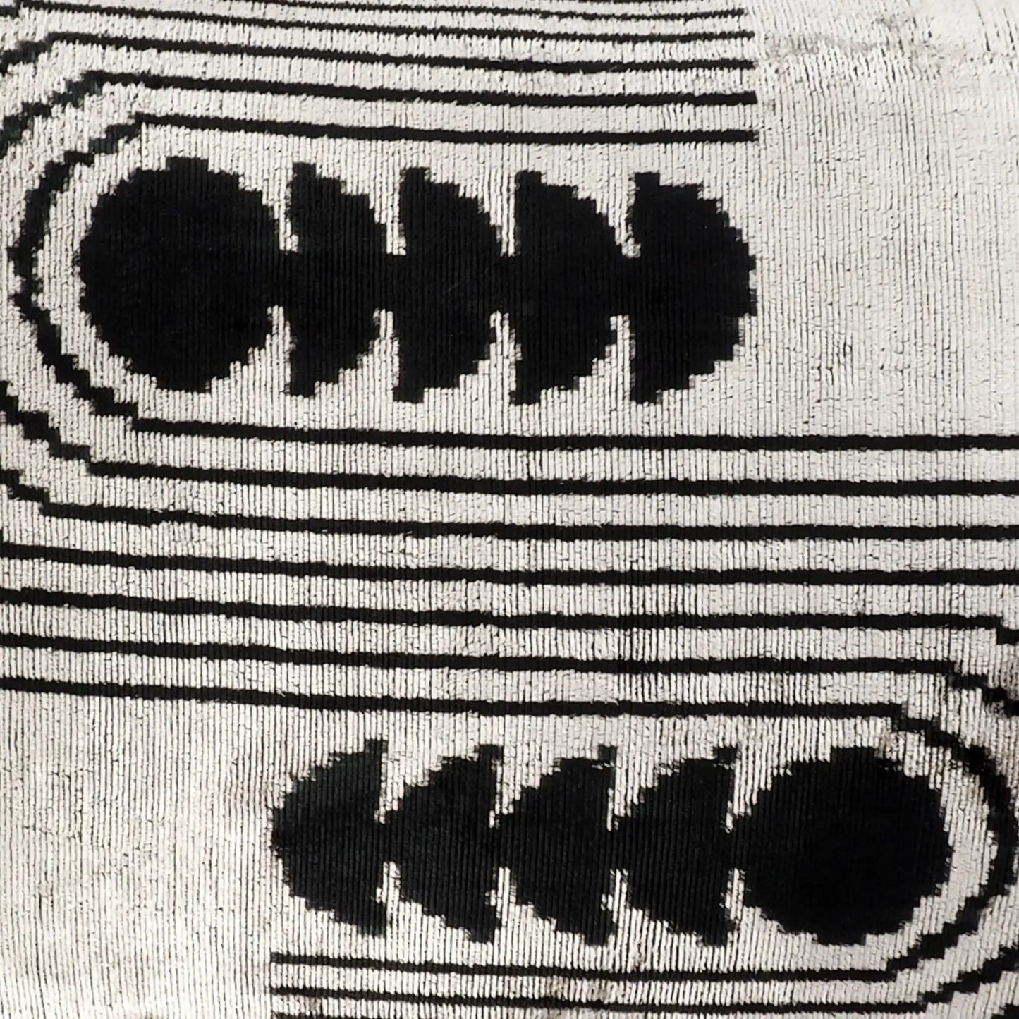 Art Deco Silk Velvet Ikat Throw Pillow Cover 16 X 24