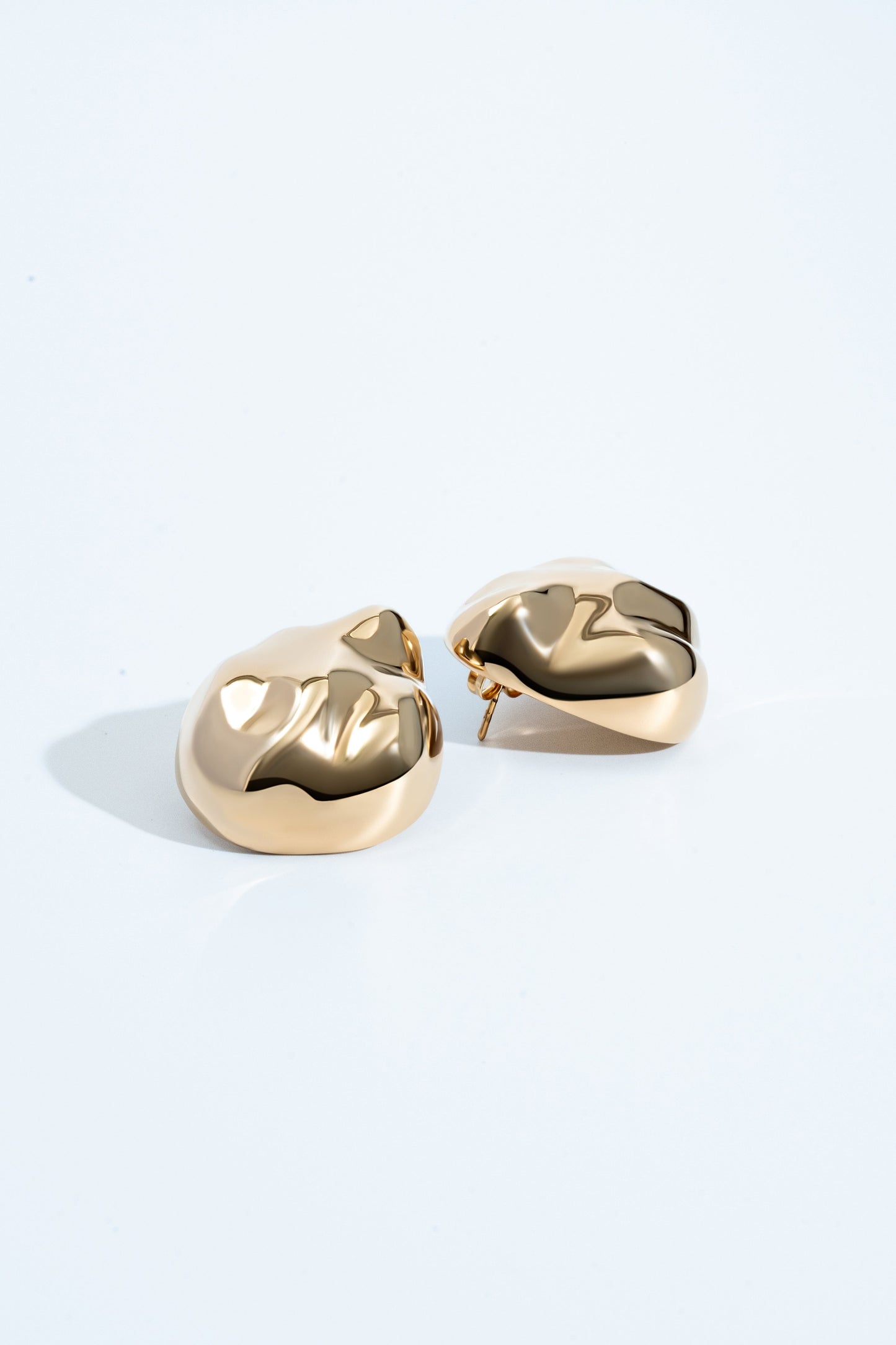 Giselle Textured Dome Drop Earrings