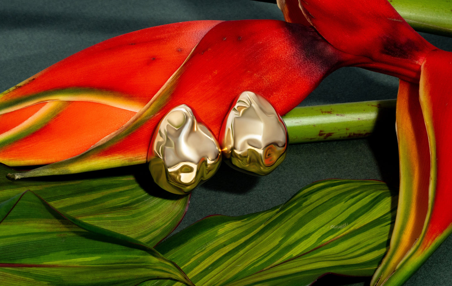 Giselle Textured Dome Drop Earrings